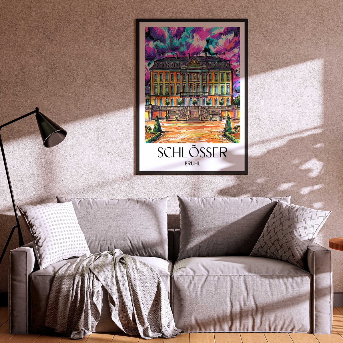 schlösser-brühl-deutschland-poster-graffiti