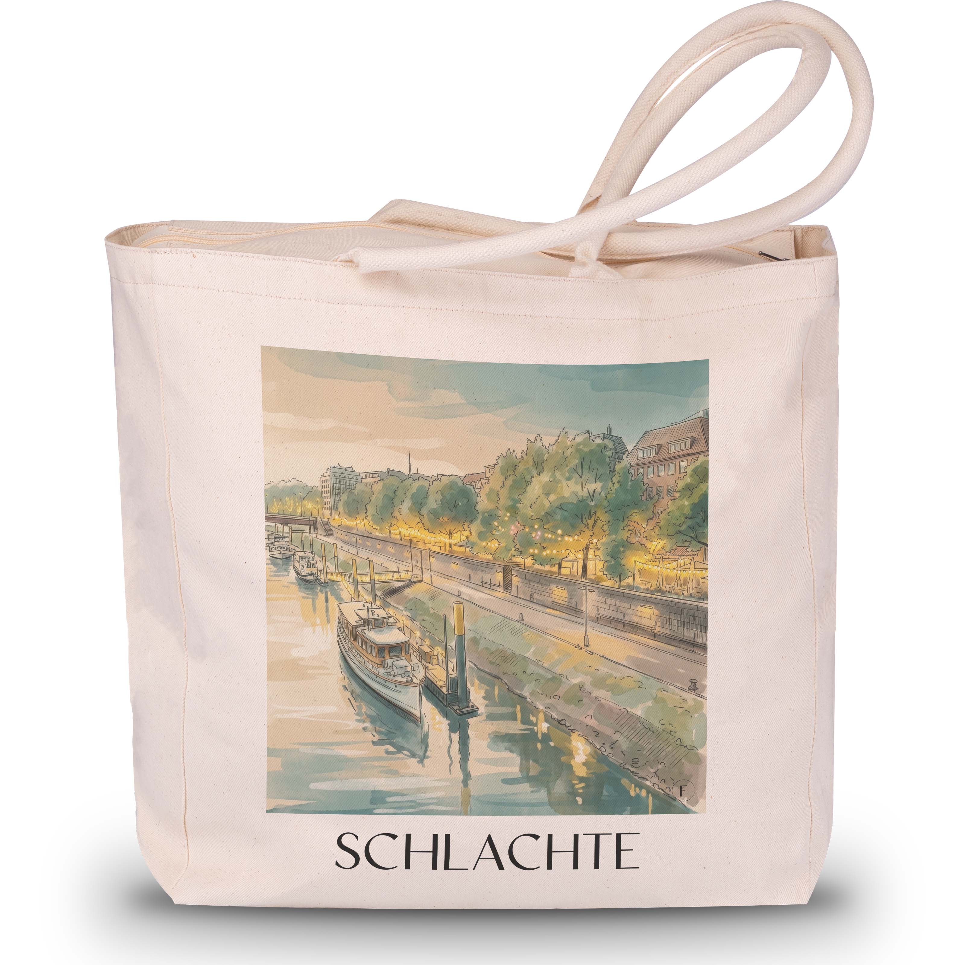 schlachte-bremen-deutschland-einkaufstasche-aquarell