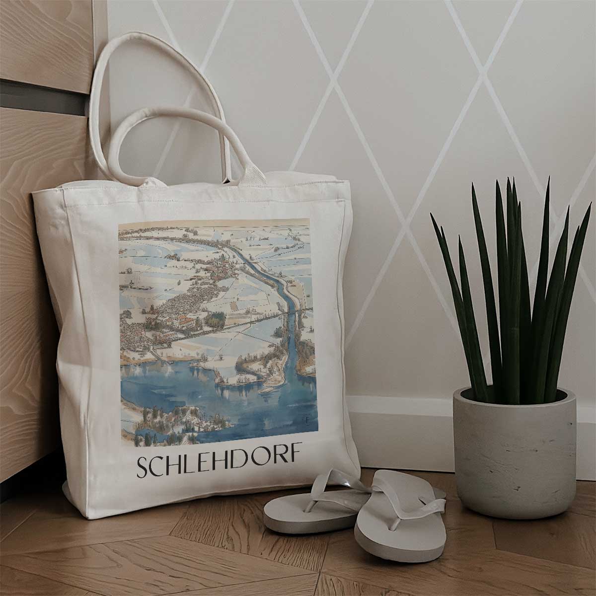 schlehdorf-tölzer-land-deutschland-einkaufstasche-aquarell