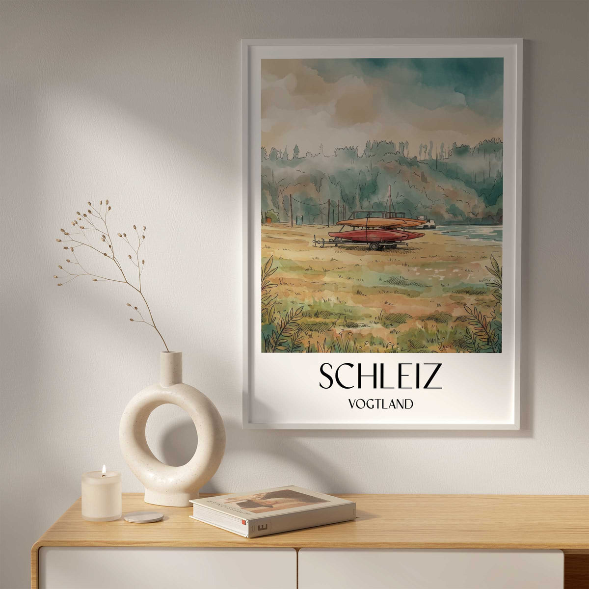 schleiz-vogtland-deutschland-poster-aquarell