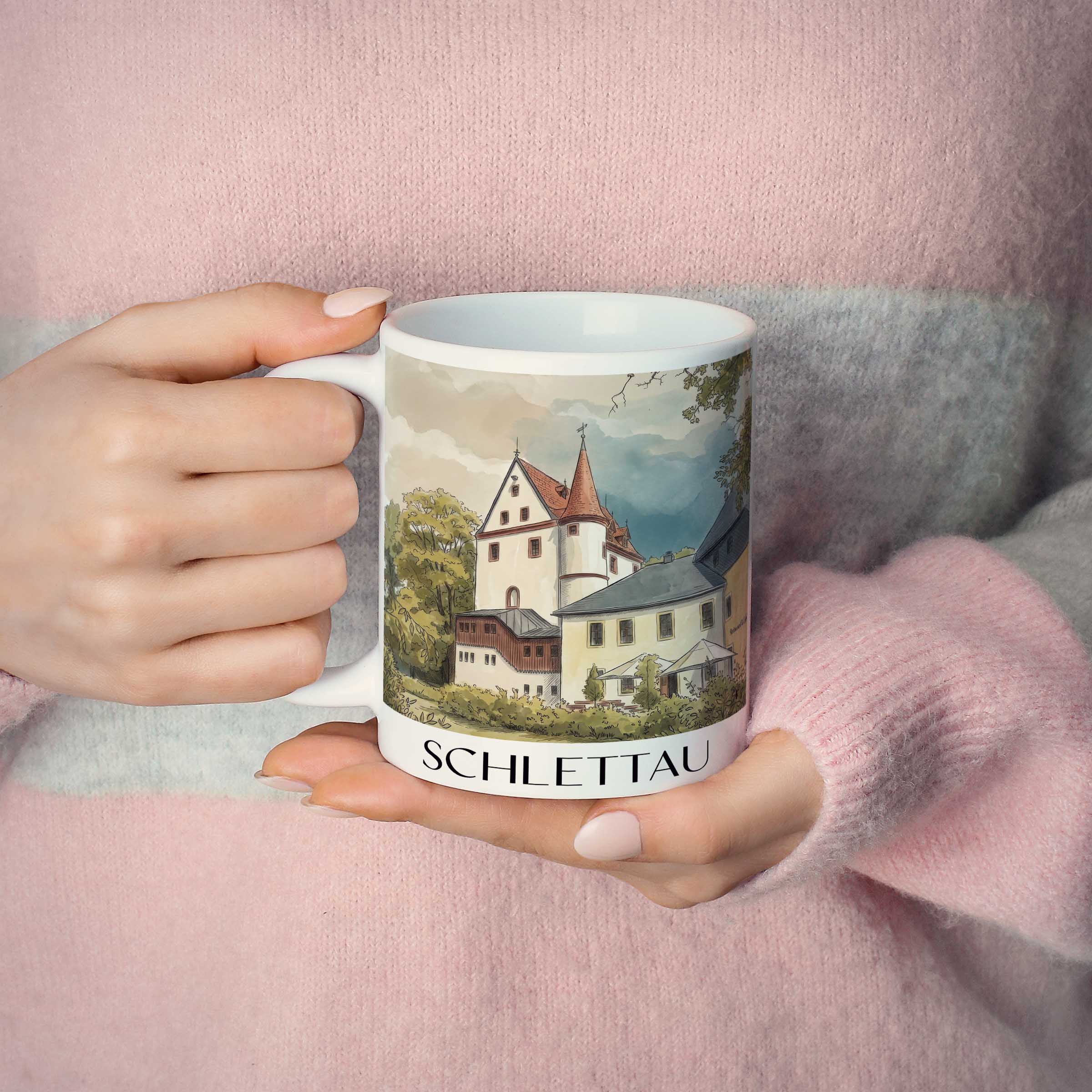 schlettau-erzgebirge-deutschland-kaffeebecher-aquarell