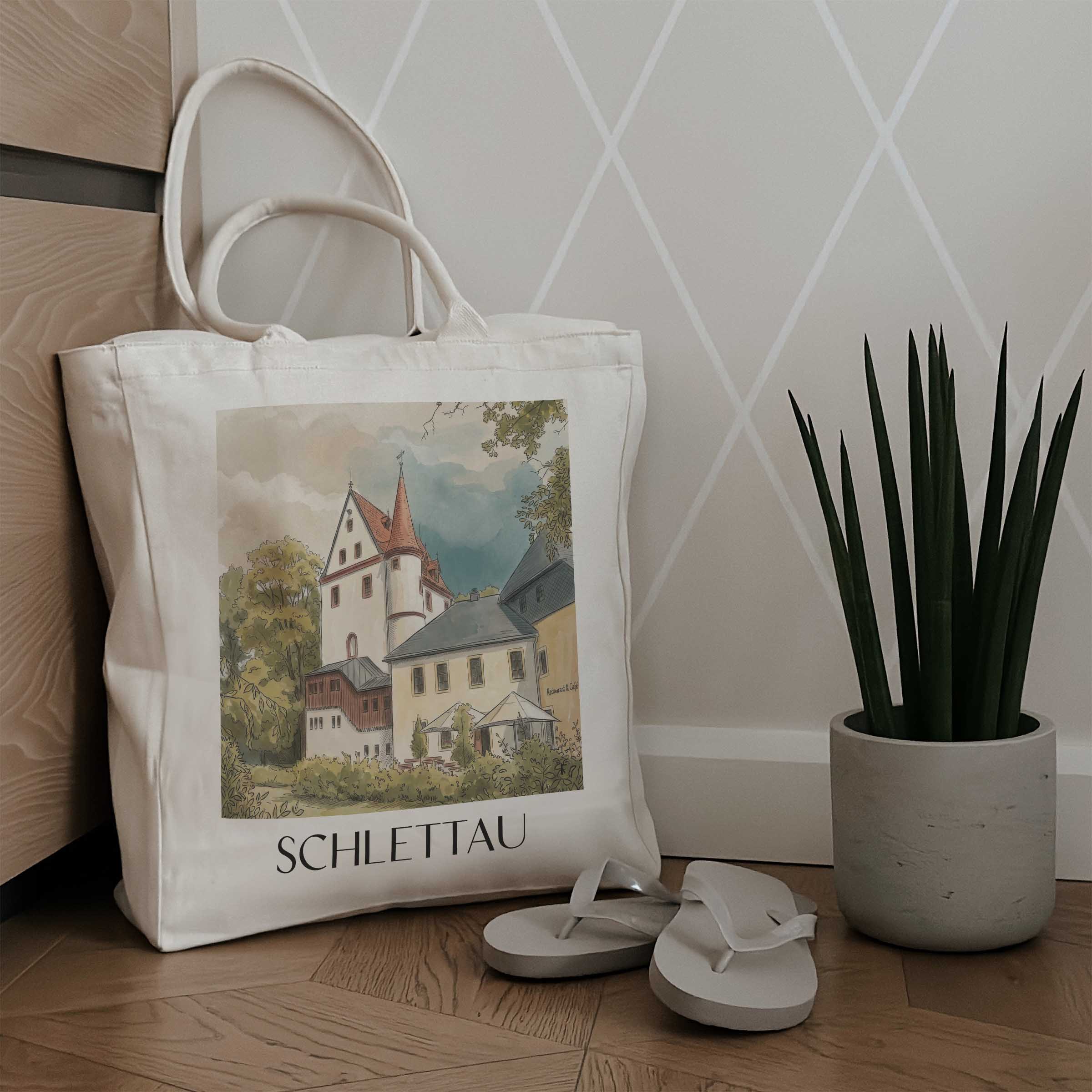 schlettau-erzgebirge-deutschland-einkaufstasche-aquarell