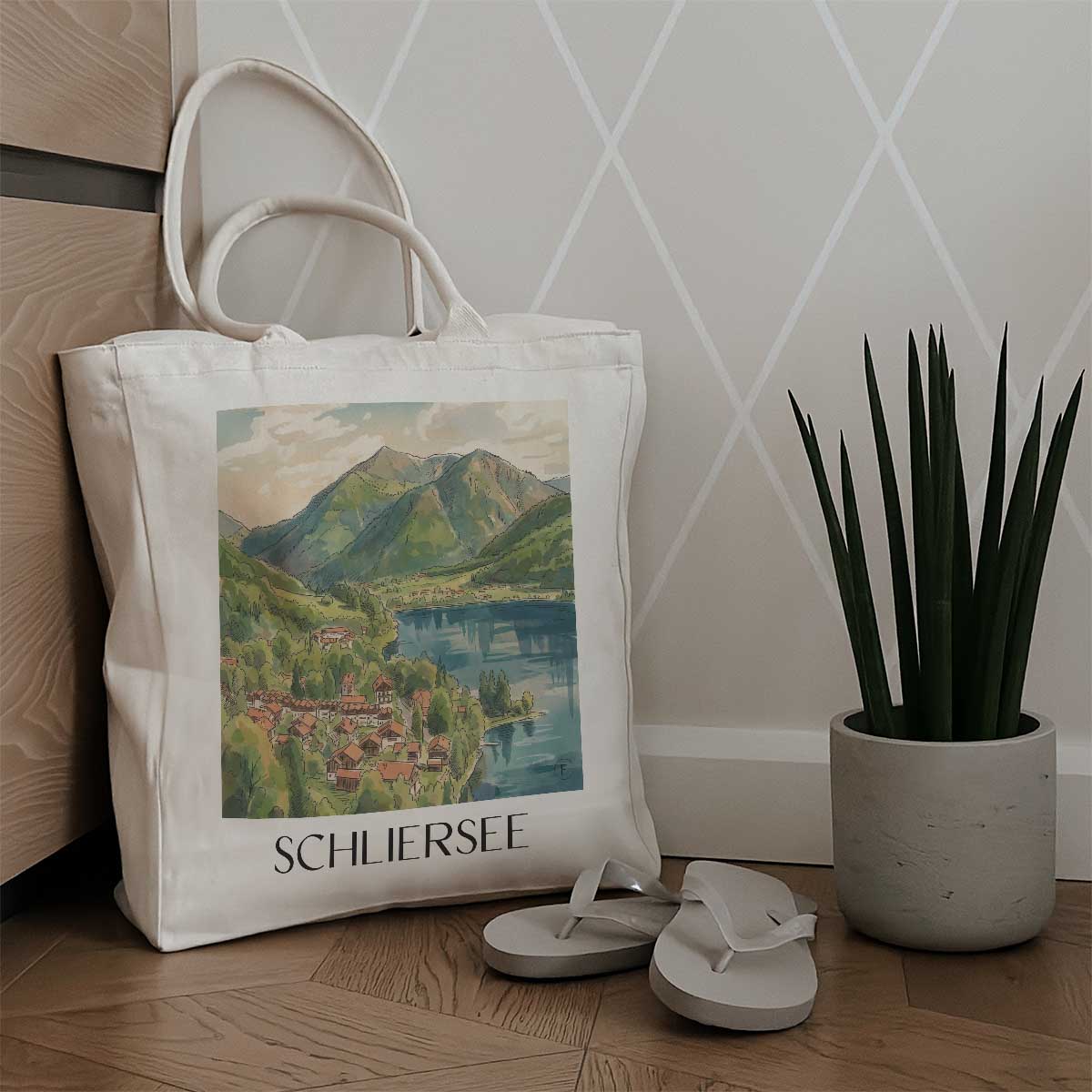 schliersee-bayern-deutschland-einkaufstasche-aquarell