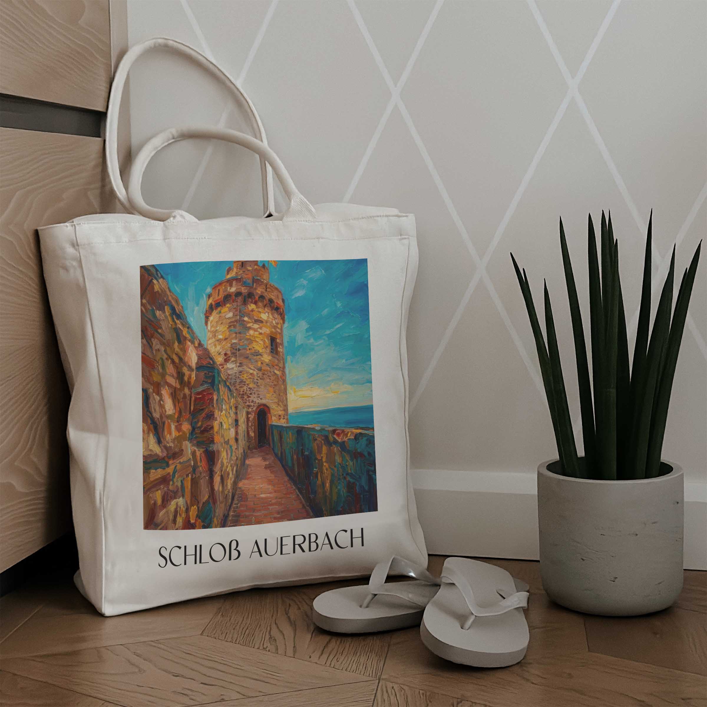 schloß-auerbach-bensheim-deutschland-einkaufstasche-oil-painting-oelgemaelde