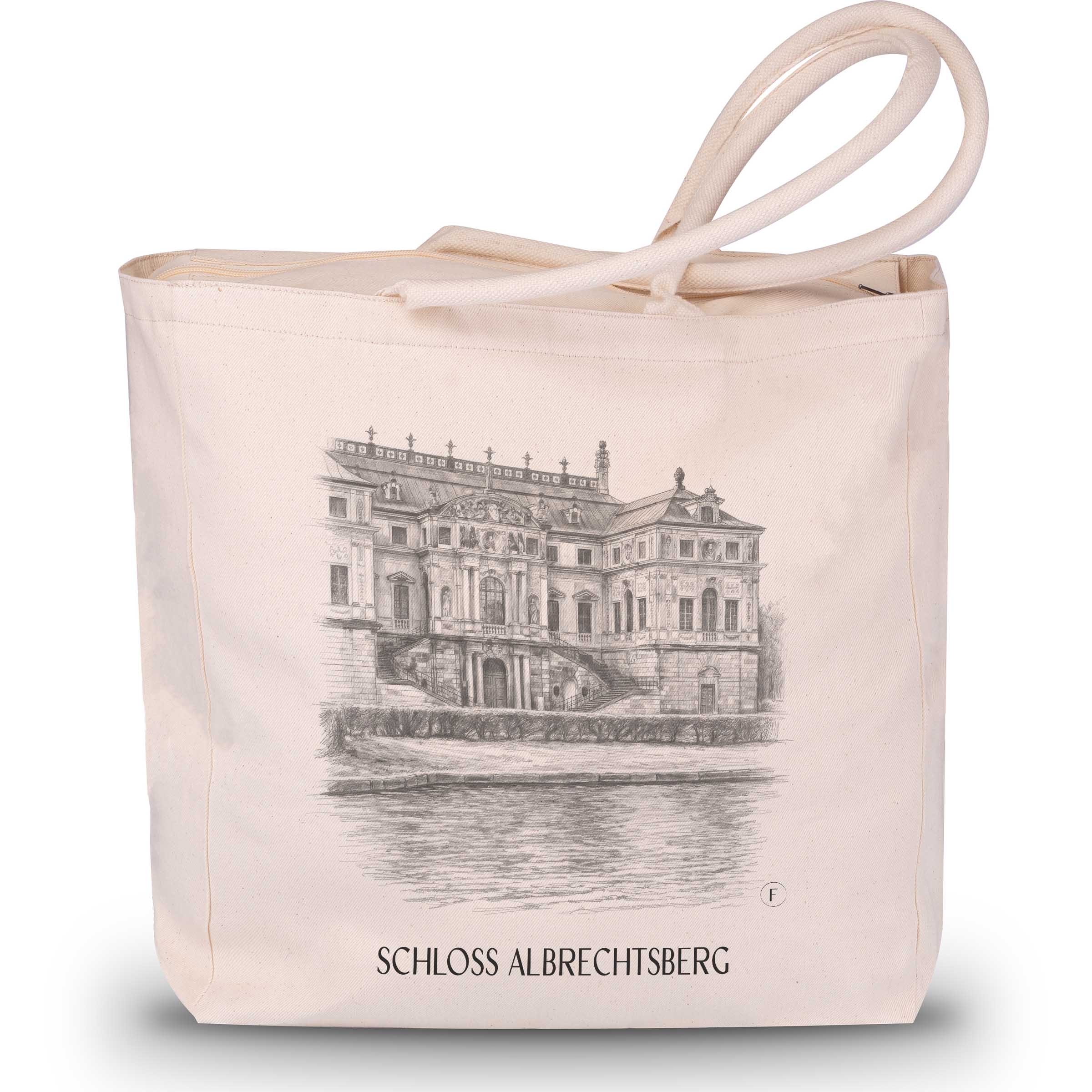 schloss-albrechtsberg-dresden-deutschland-einkaufstasche-bleistift-zeichnung-drawing