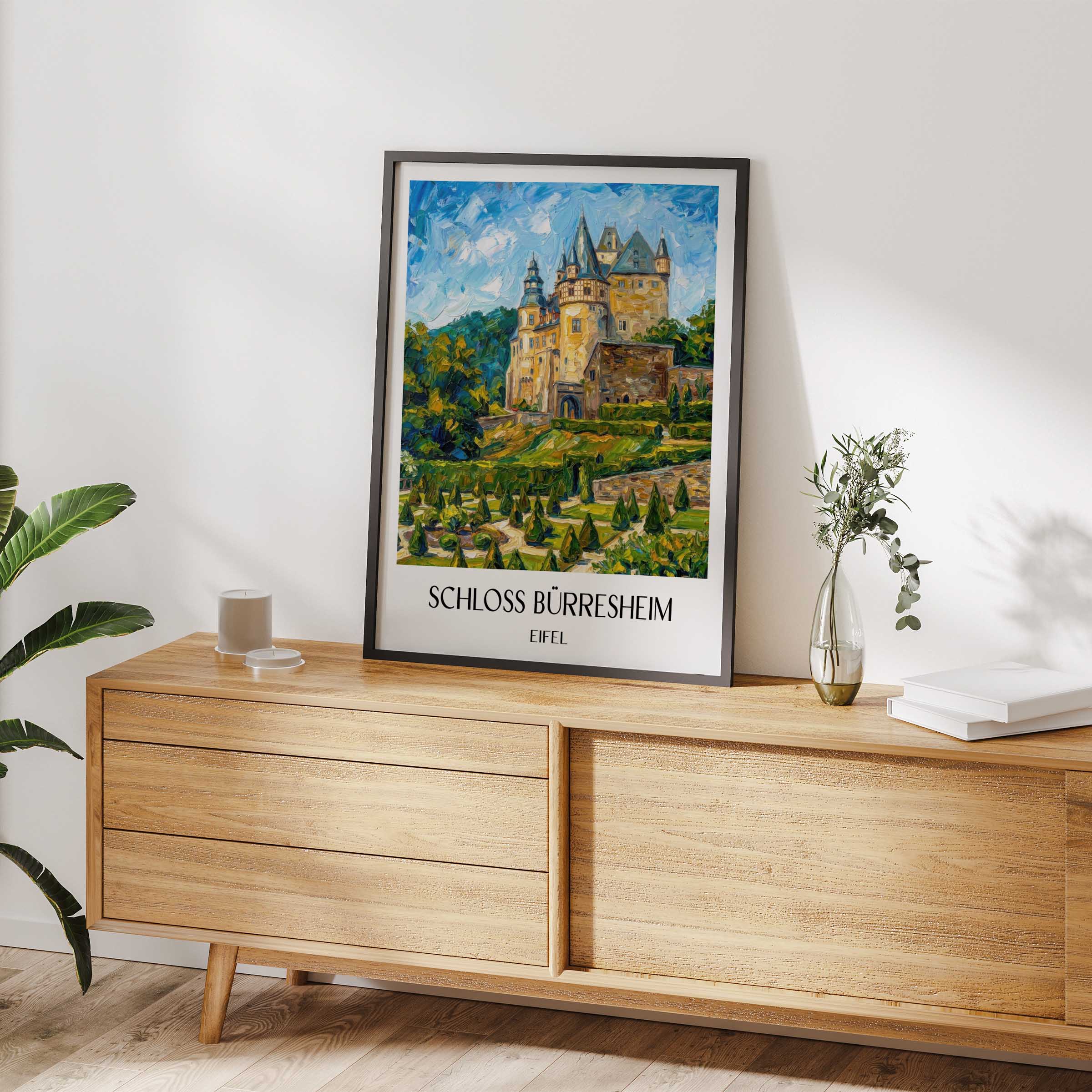 schloss-bürresheim-eifel-deutschland-poster-oil-painting-oelgemaelde