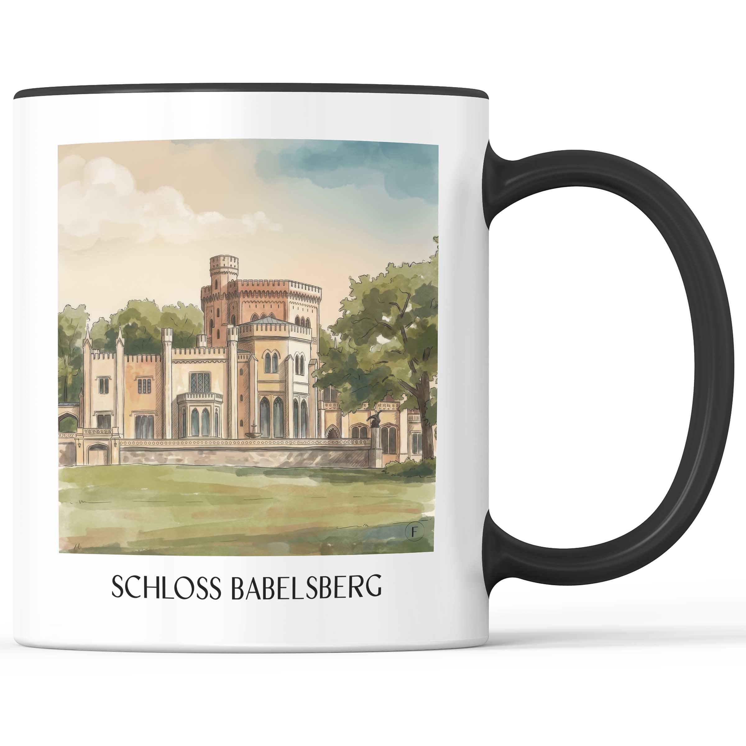 schloss-babelsberg-potsdam-deutschland-kaffeebecher-aquarell