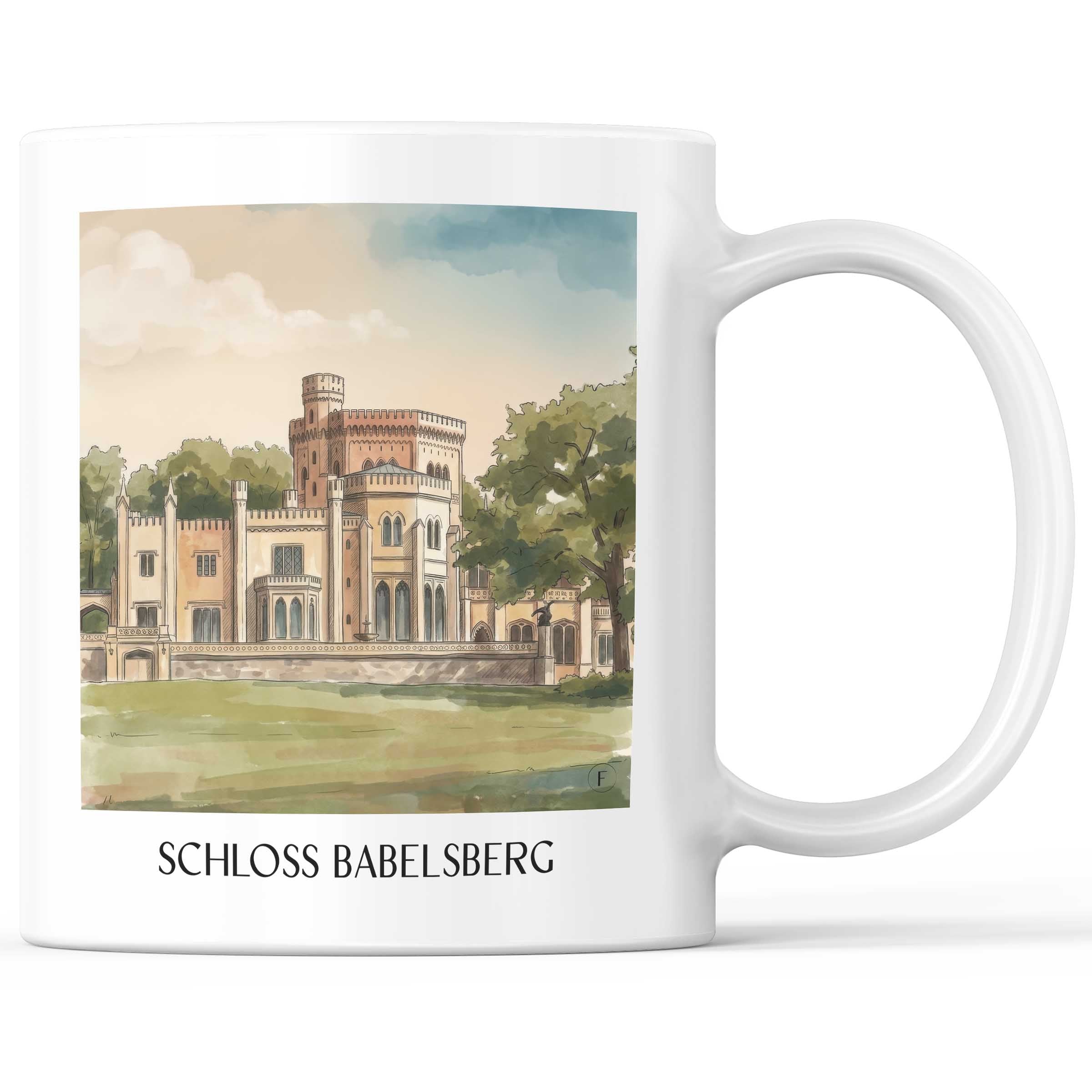 schloss-babelsberg-potsdam-deutschland-kaffeebecher-aquarell