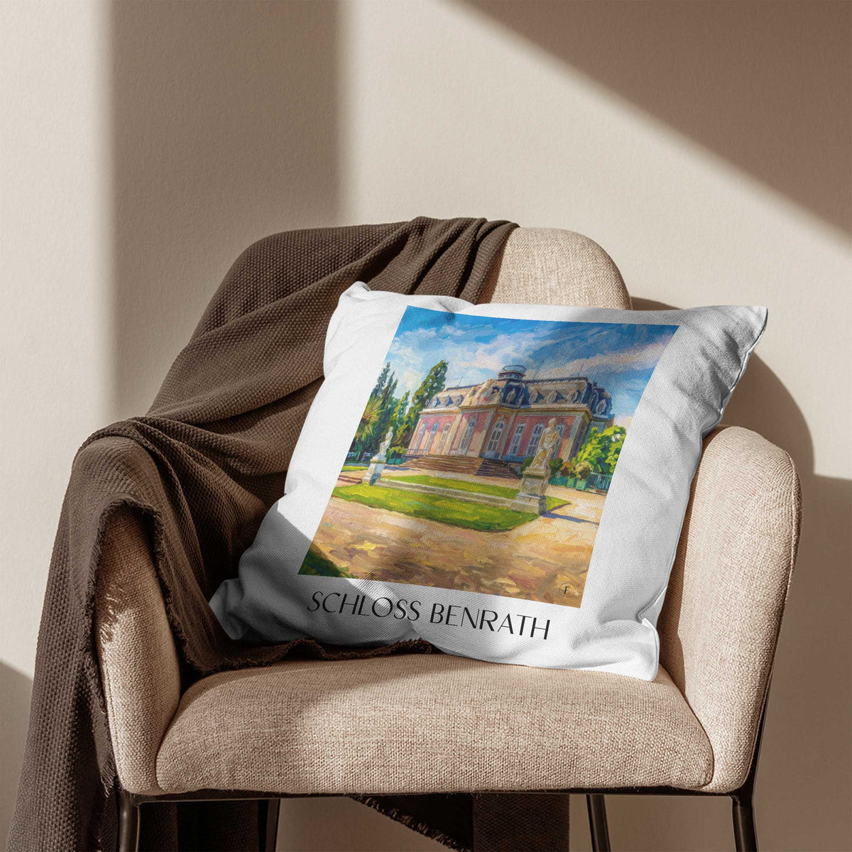 schloss-benrath-düsseldorf-deutschland-kissenbezug-oil-painting-oelgemaelde