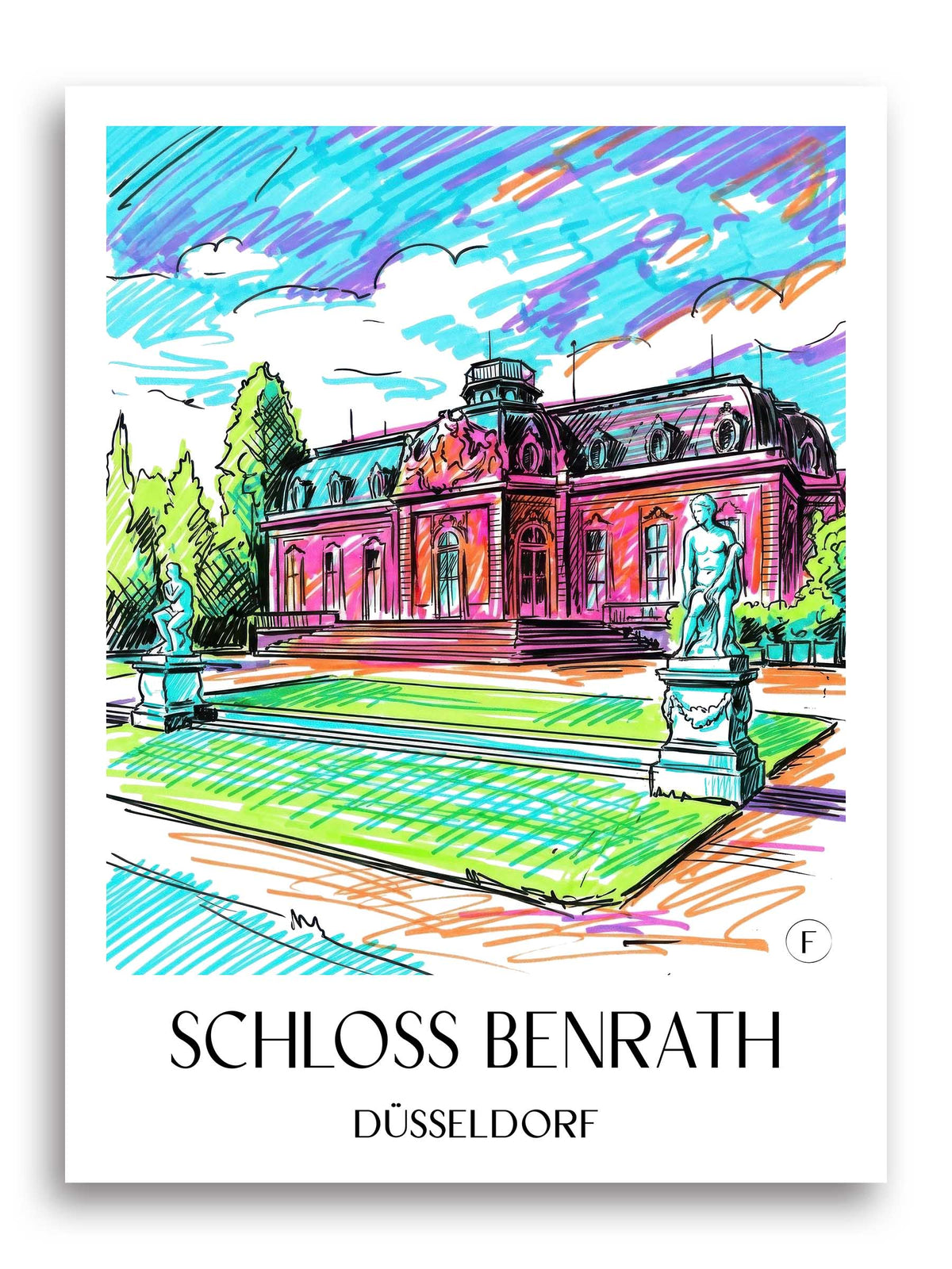 schloss-benrath-düsseldorf-deutschland-poster-graffiti