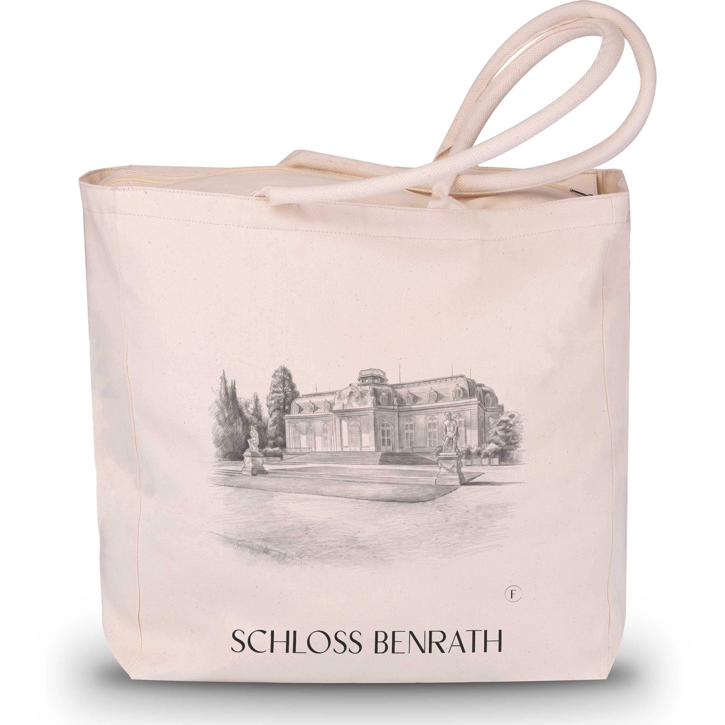 schloss-benrath-düsseldorf-deutschland-einkaufstasche-bleistift-zeichnung-drawing