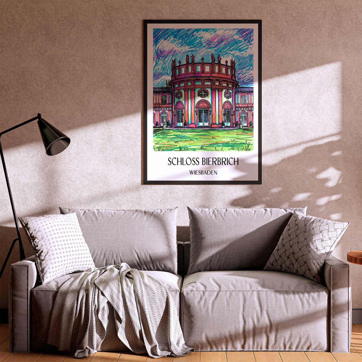 schloss-bierbrich-wiesbaden-deutschland-poster-graffiti