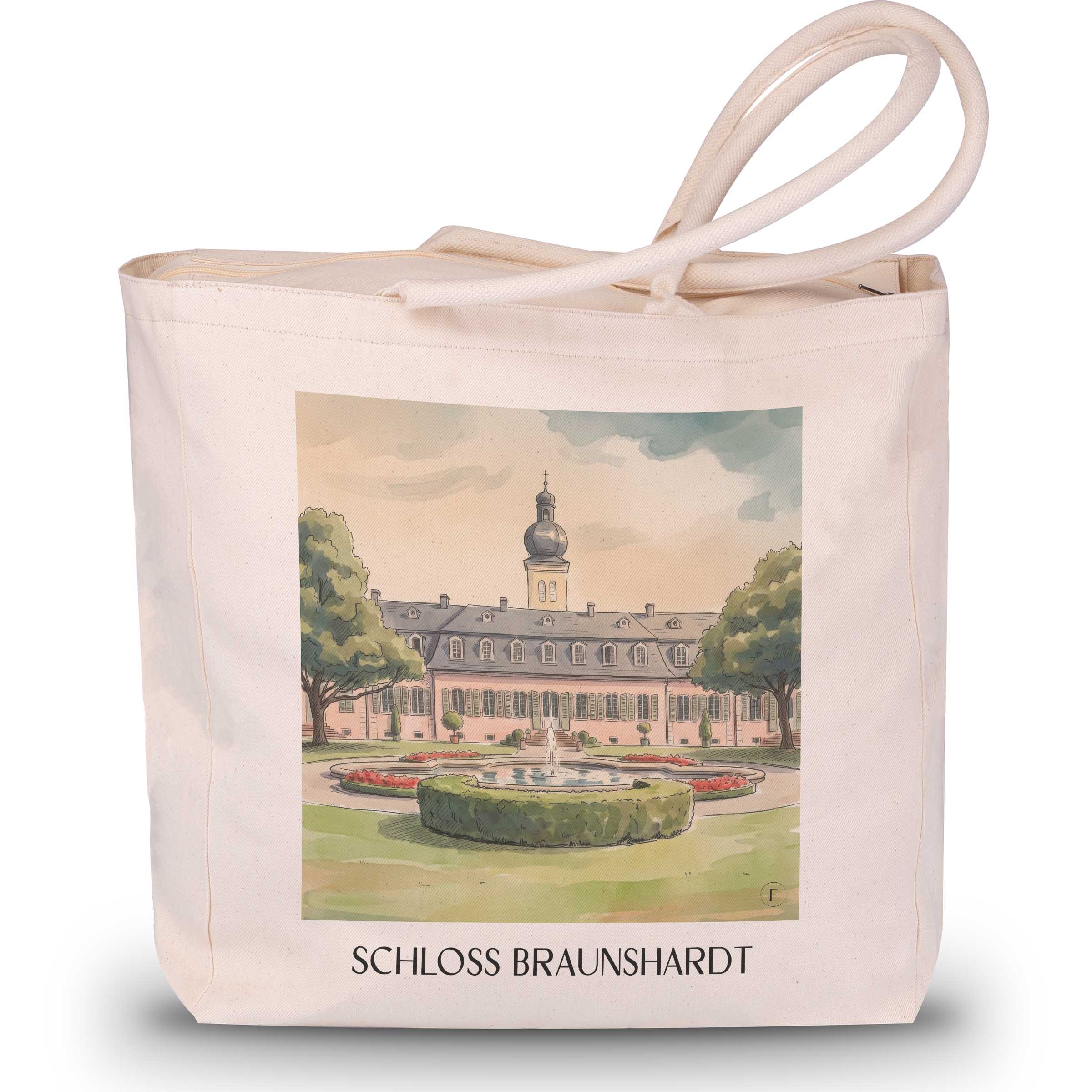 schloss-braunshardt-darmstadt-deutschland-einkaufstasche-aquarell