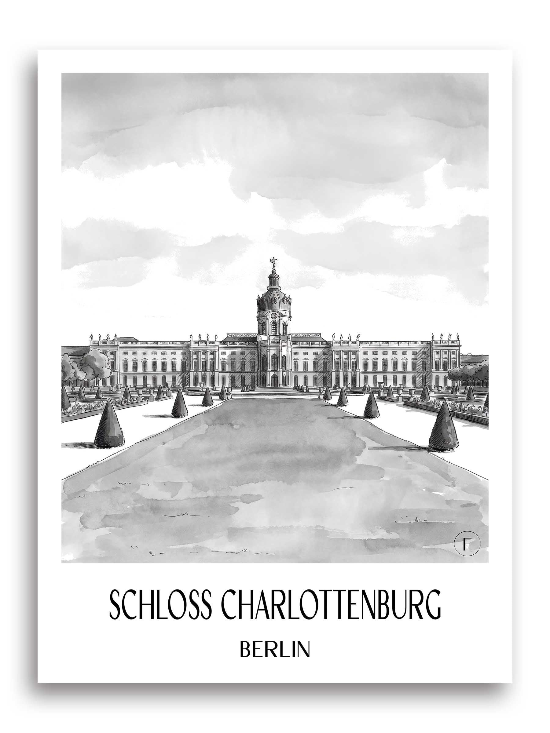 schloss-charlottenburg-berlin-deutschland-poster-aquarell-schwarz-weiss