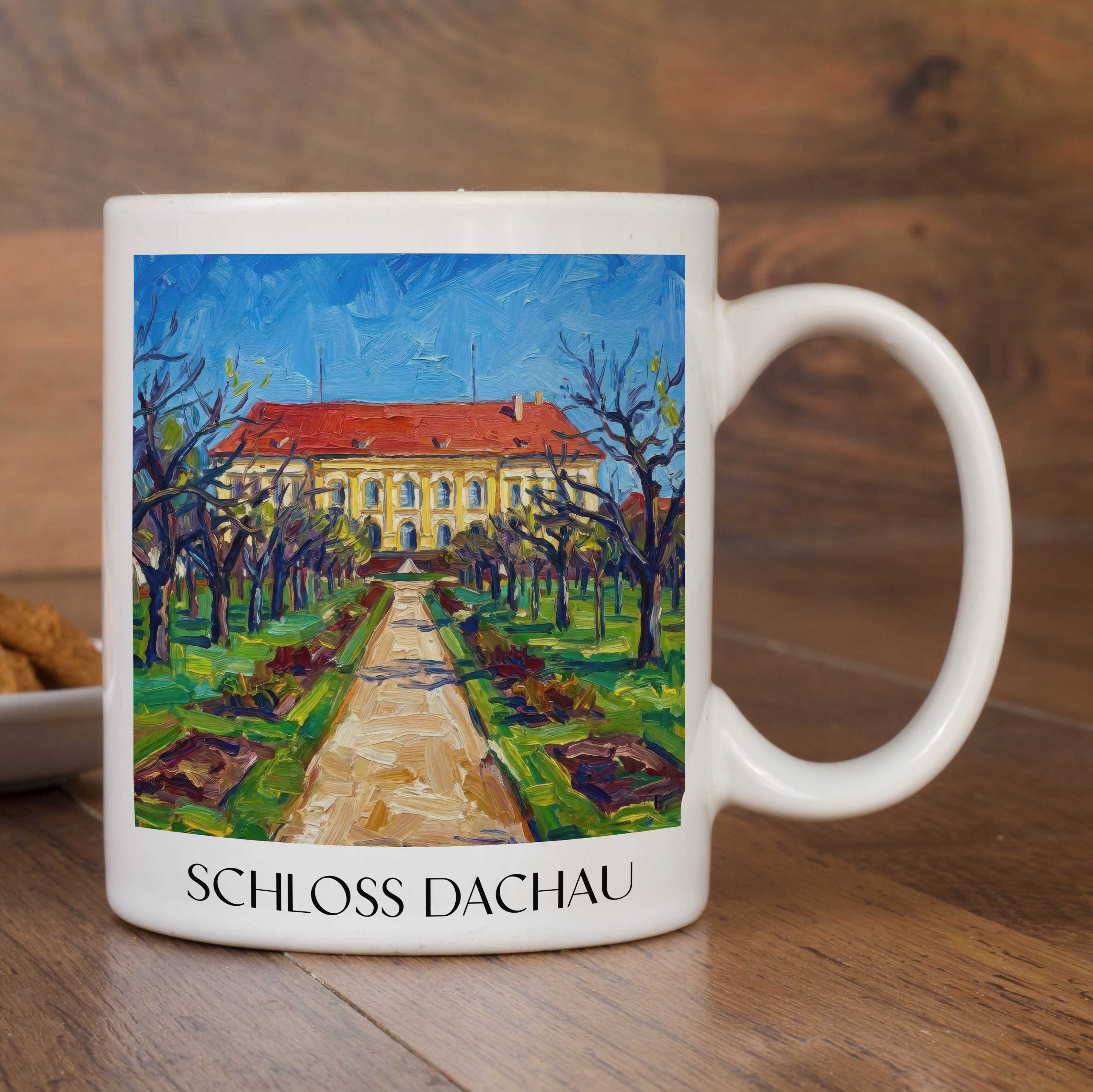 schloss-dachau-oberbayern-deutschland-kaffeebecher-oil-painting-oelgemaelde