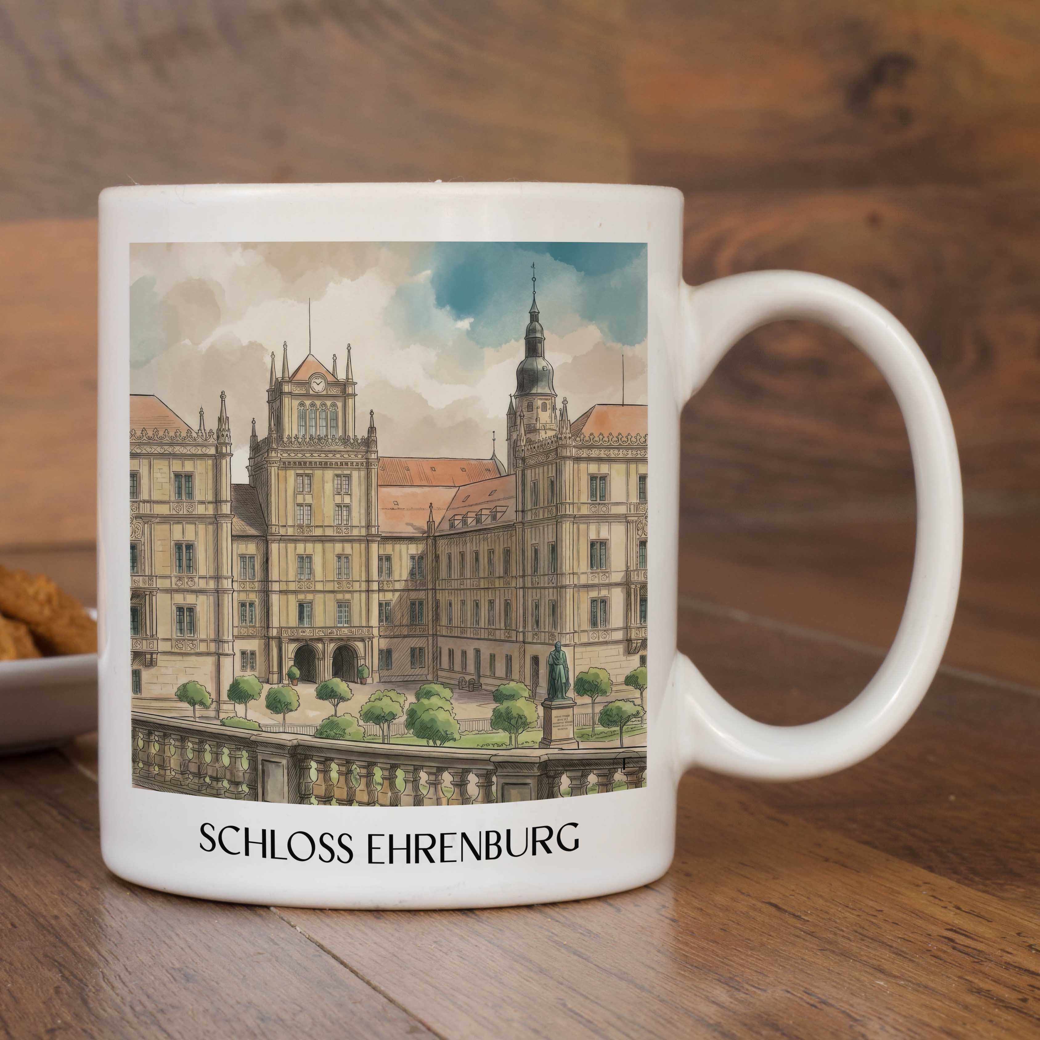schloss-ehrenburg-coburg-deutschland-kaffeebecher-aquarell