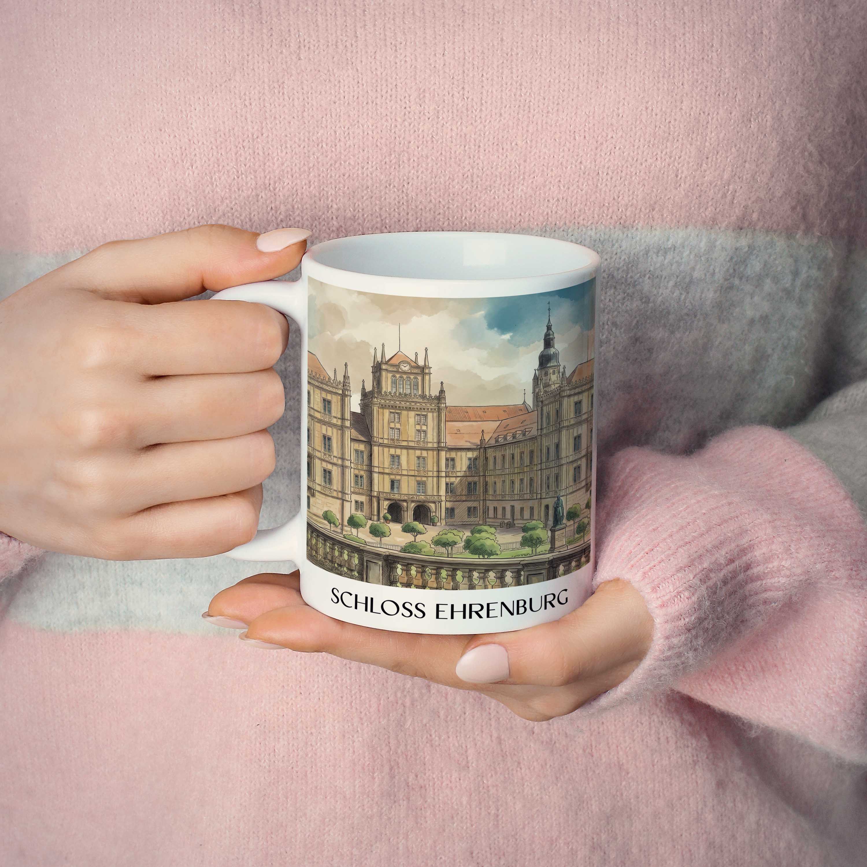 schloss-ehrenburg-coburg-deutschland-kaffeebecher-aquarell