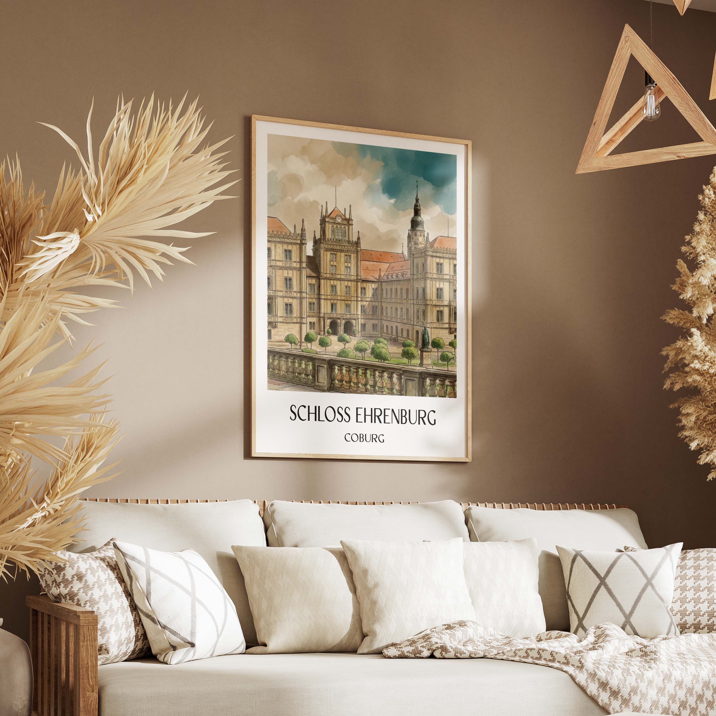 schloss-ehrenburg-coburg-deutschland-poster-aquarell