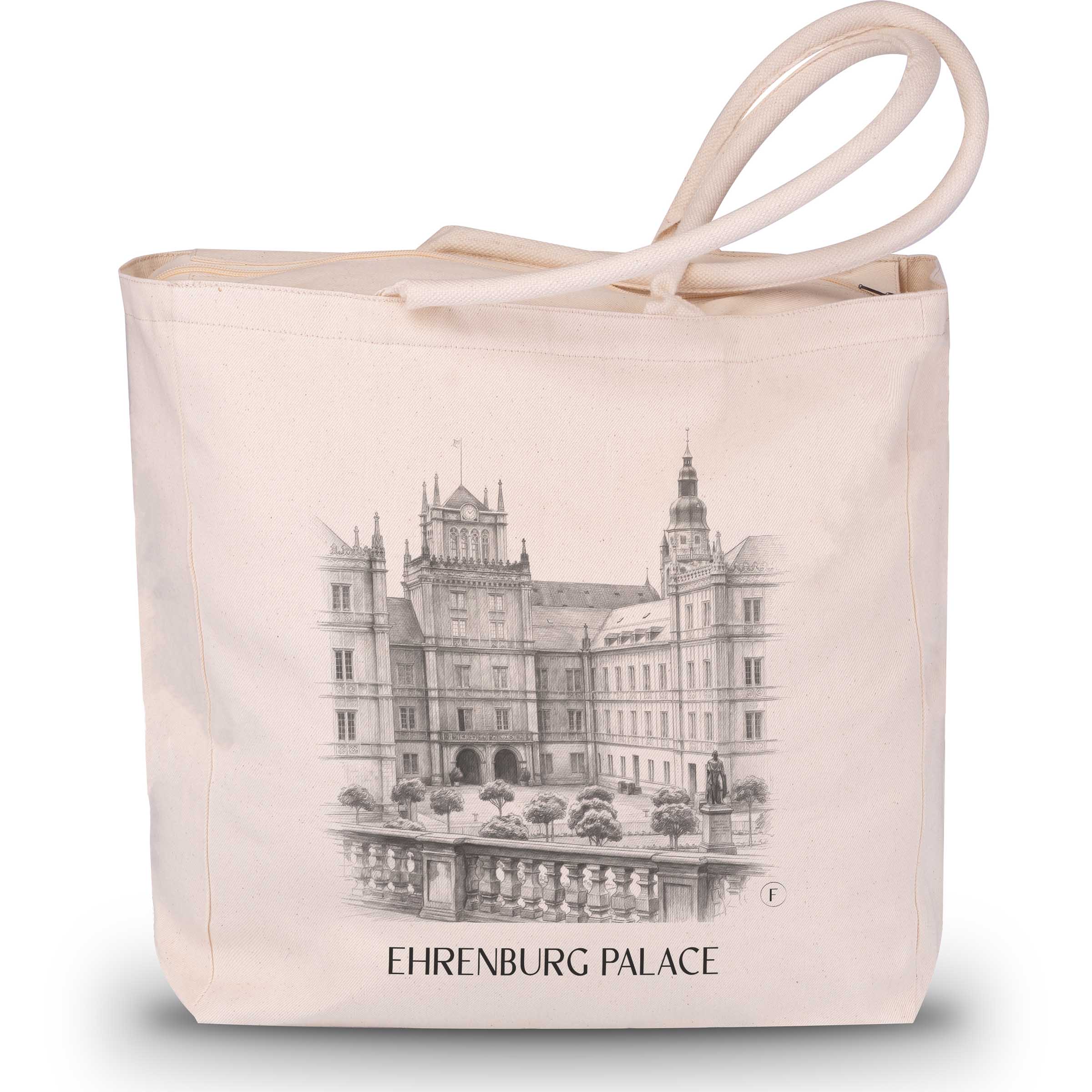 Schloss Ehrenburg Shopping Tasche - Coburg - Deutschland Tote Bag - Einkaufstasche im Zeichnung Stil