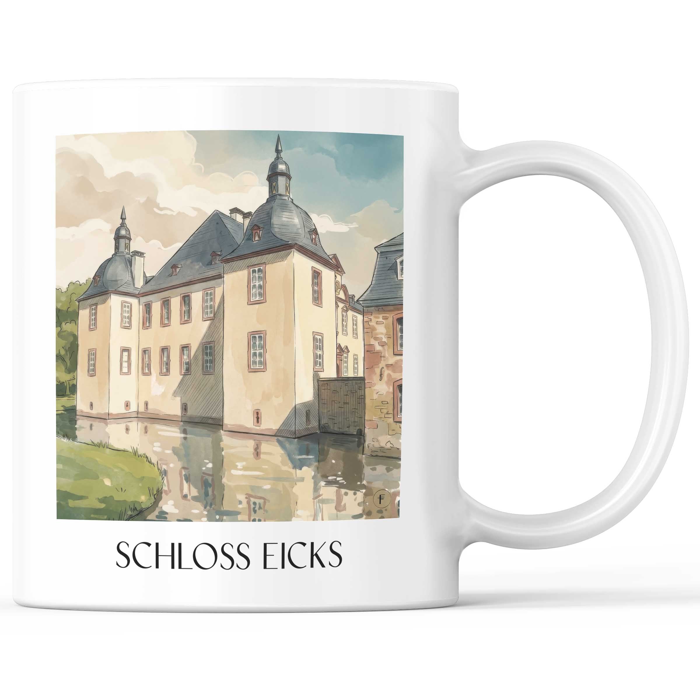 schloss-eicks-eifel-deutschland-kaffeebecher-aquarell