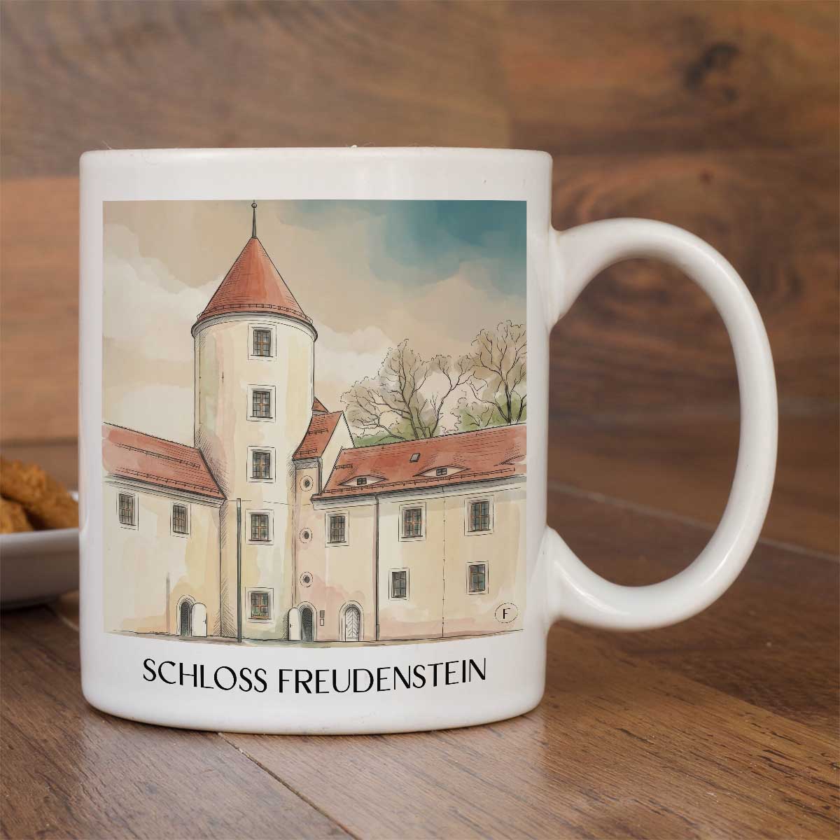 schloss-freudenstein-freiberg-deutschland-kaffeebecher-aquarell