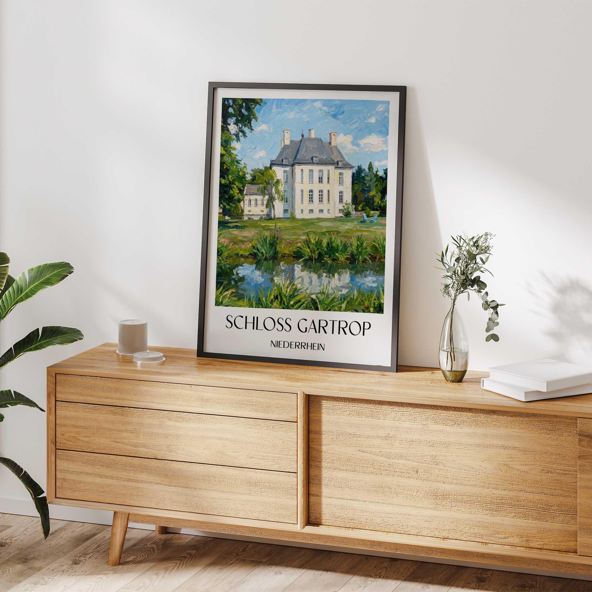 schloss-gartrop-niederrhein-deutschland-poster-oil-painting-oelgemaelde