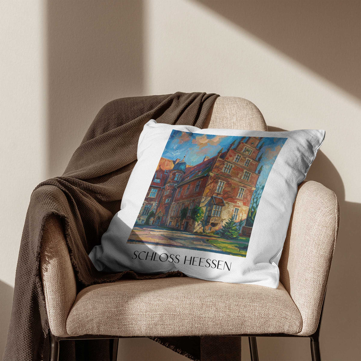 schloss-heessen-hamm-deutschland-kissenbezug-oil-painting-oelgemaelde