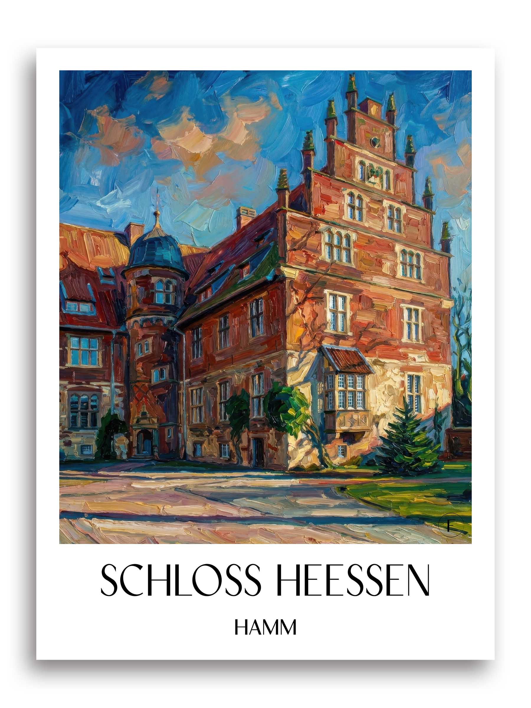 schloss-heessen-hamm-deutschland-poster-oil-painting-oelgemaelde