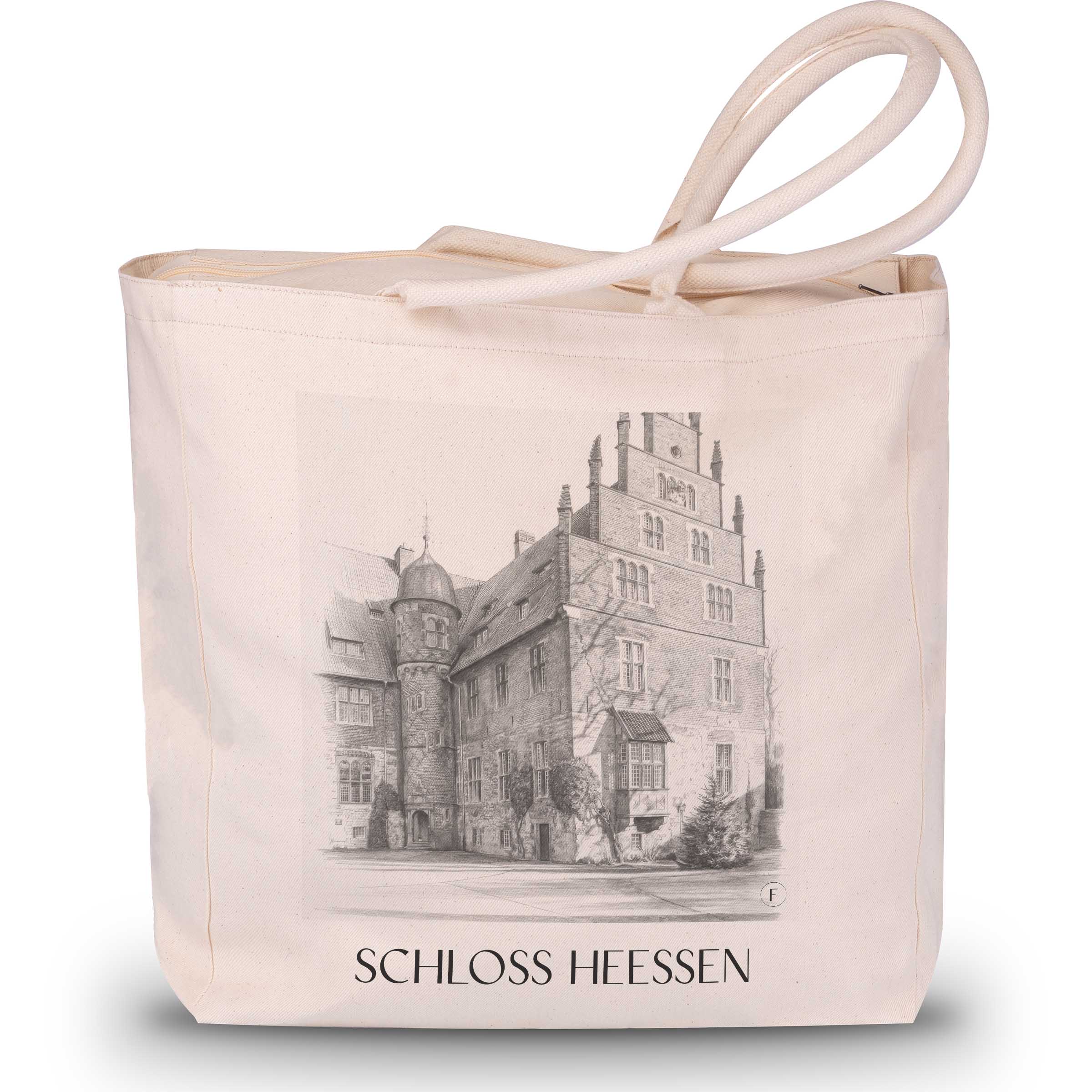 schloss-heessen-hamm-deutschland-einkaufstasche-bleistift-zeichnung-drawing