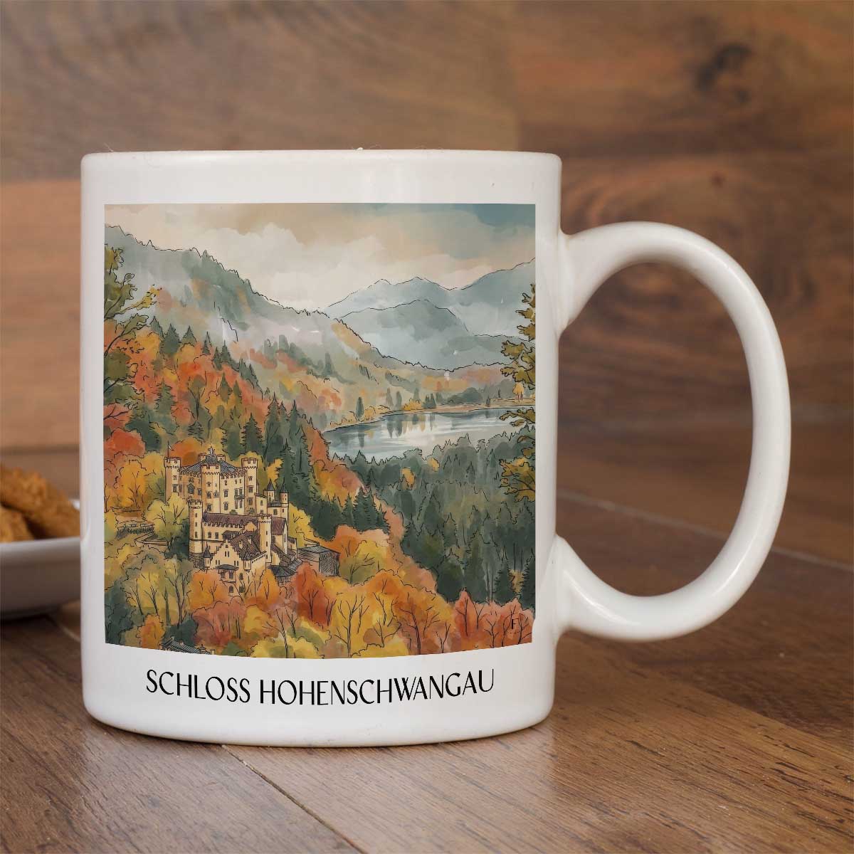 schloss-hohenschwangau-ostallgäu-deutschland-kaffeebecher-aquarell