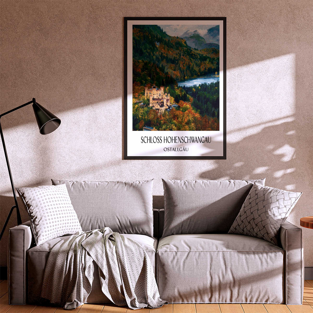 schloss-hohenschwangau-ostallgäu-deutschland-poster-oil-painting-oelgemaelde