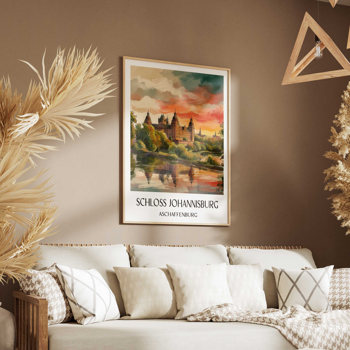 schloss-johannisburg-aschaffenburg-deutschland-poster-aquarell