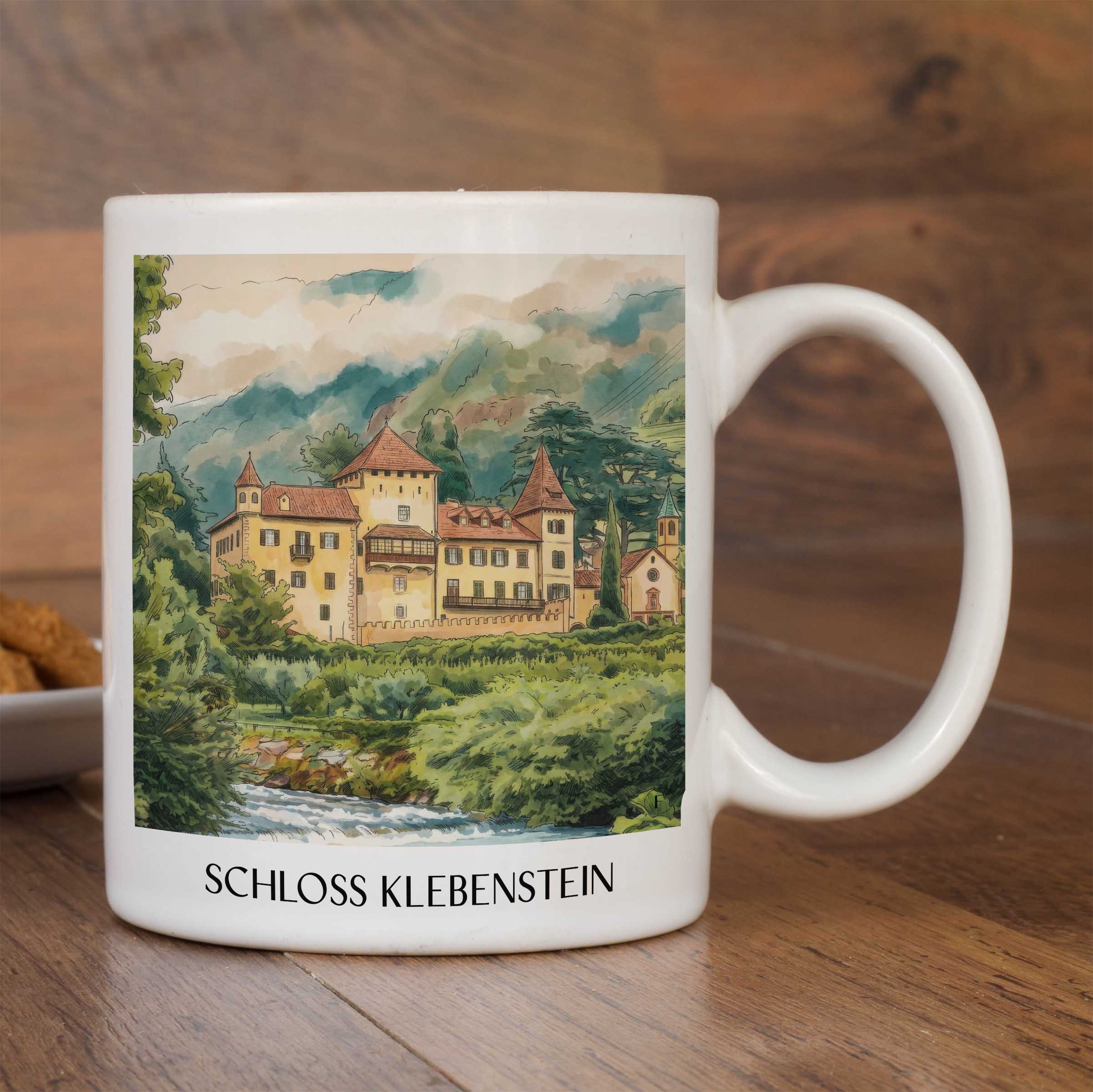 schloss-klebenstein-bozen-italien-kaffeebecher-aquarell