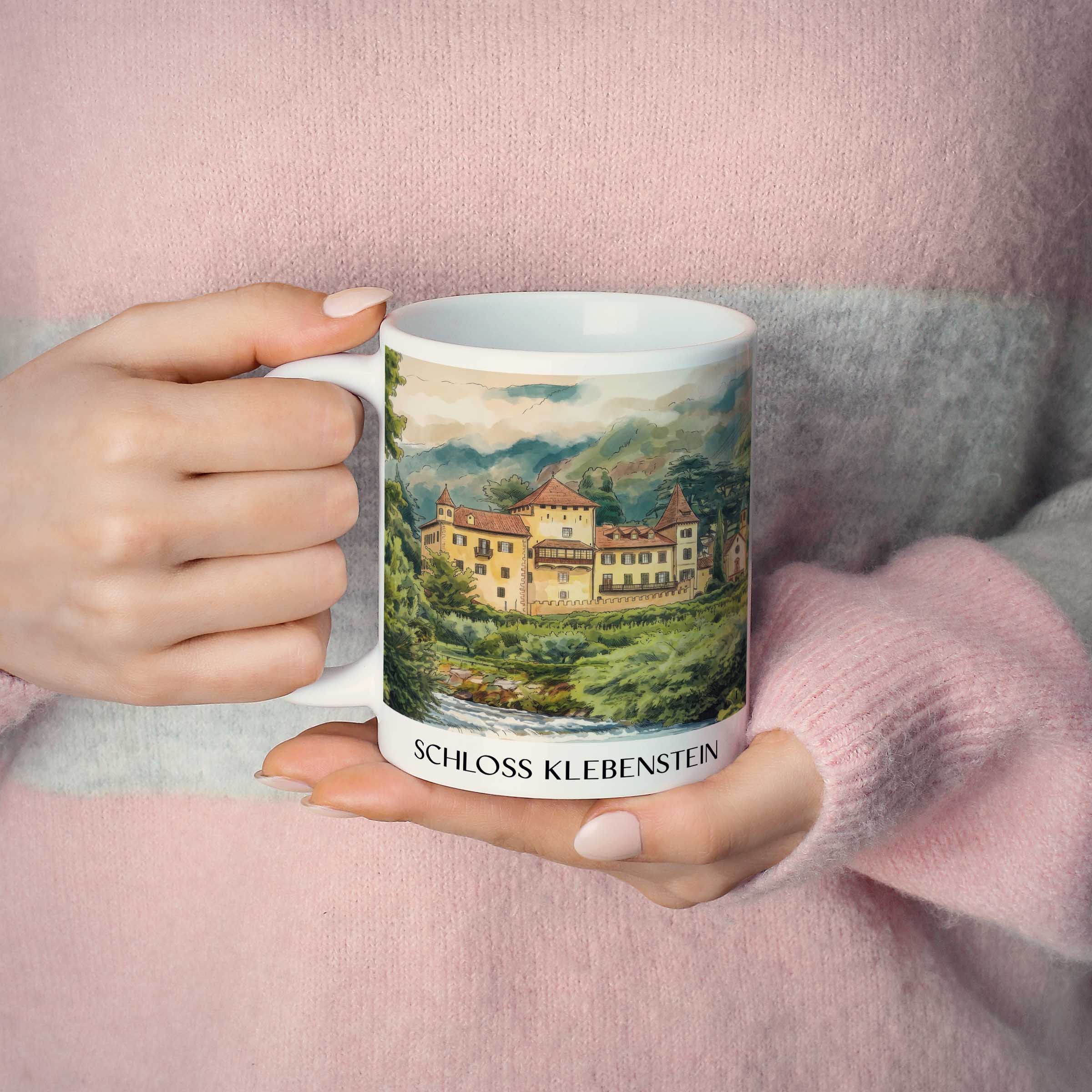 schloss-klebenstein-bozen-italien-kaffeebecher-aquarell