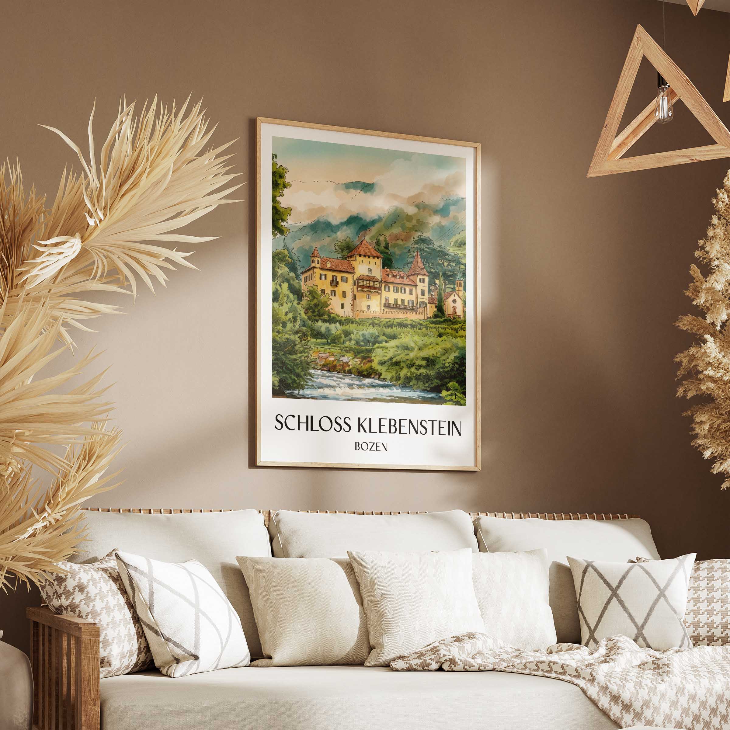 schloss-klebenstein-bozen-italien-poster-aquarell