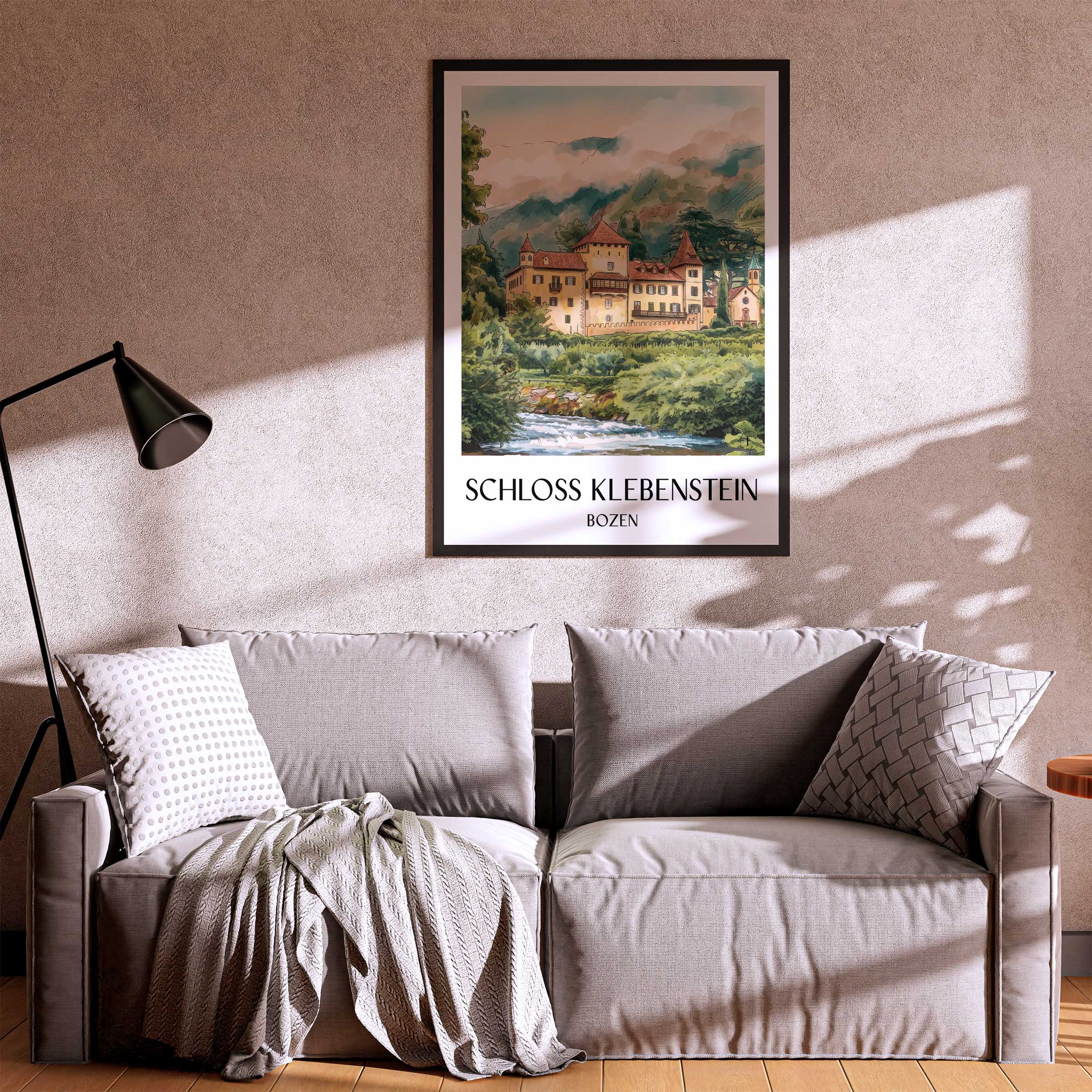 schloss-klebenstein-bozen-italien-poster-aquarell