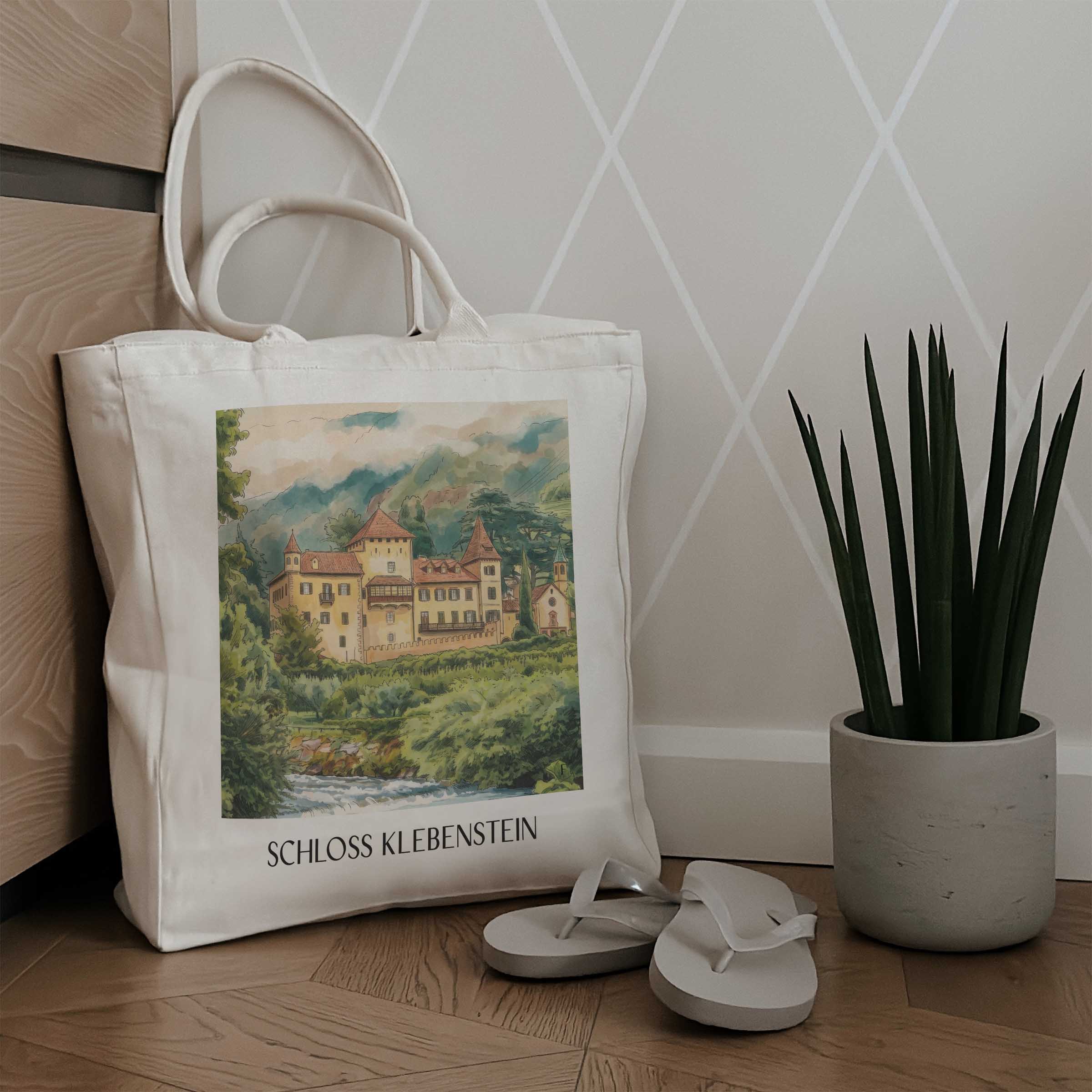 schloss-klebenstein-bozen-italien-einkaufstasche-aquarell