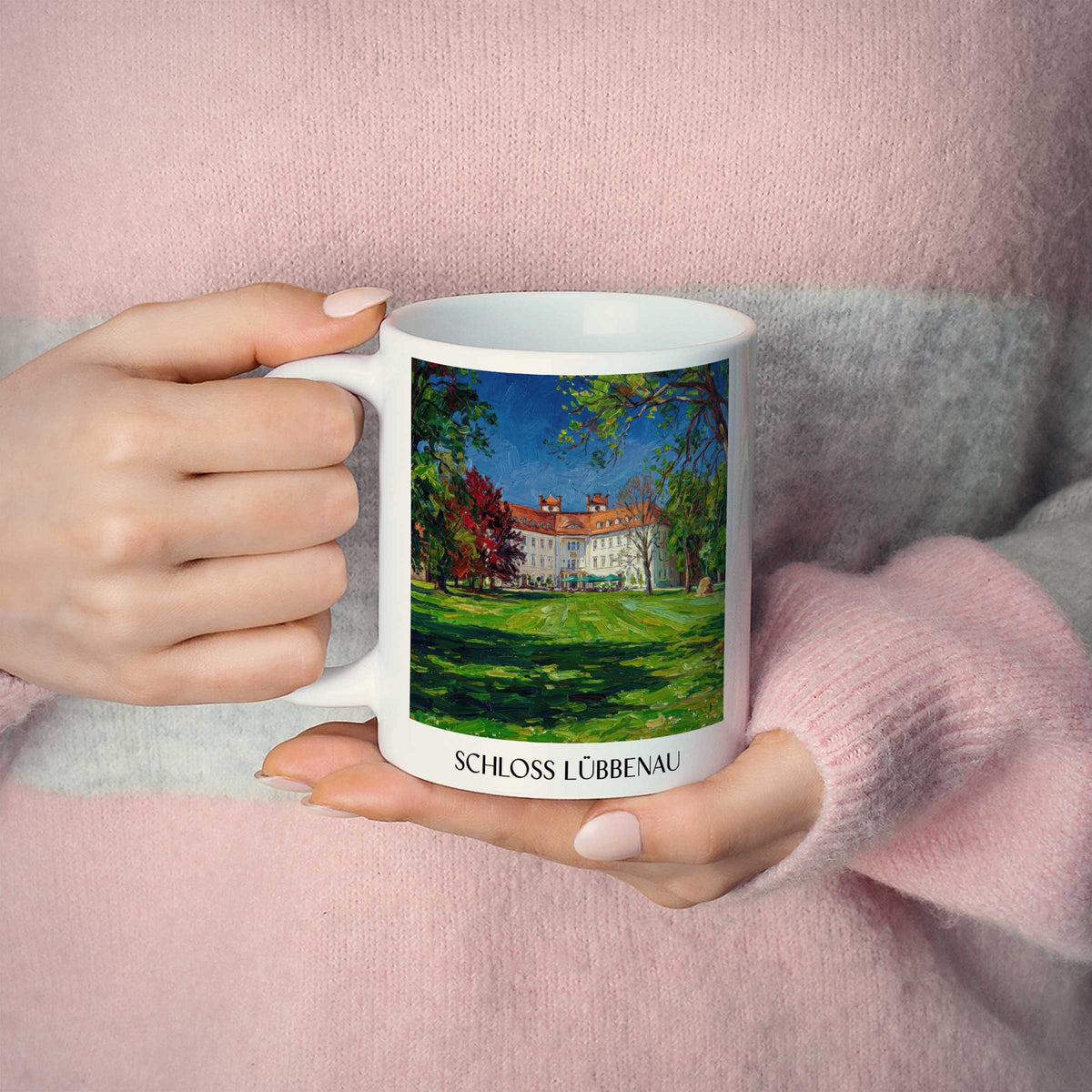 schloss-lübbenau-spreewald-deutschland-kaffeebecher-oil-painting-oelgemaelde