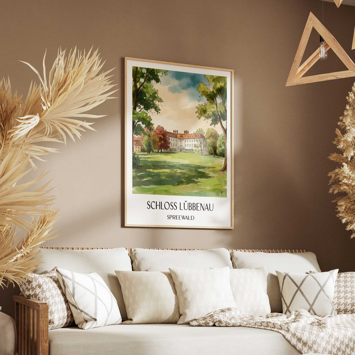 schloss-lübbenau-spreewald-deutschland-poster-aquarell