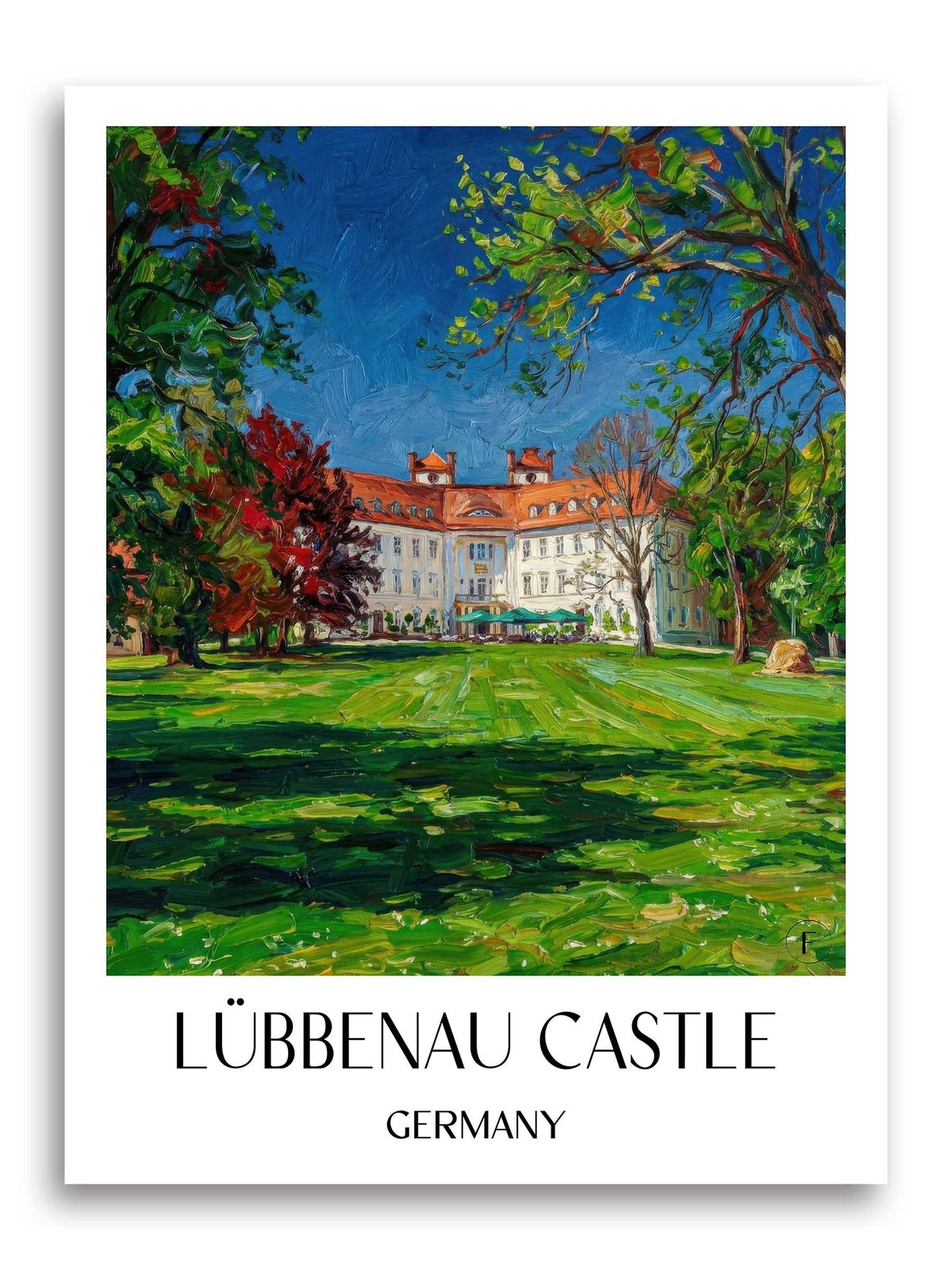 Schloss Lübbenau Poster - Spreewald - Deutschland Kunstdruck - Ölgemälde von A4 bis A1 - favplace