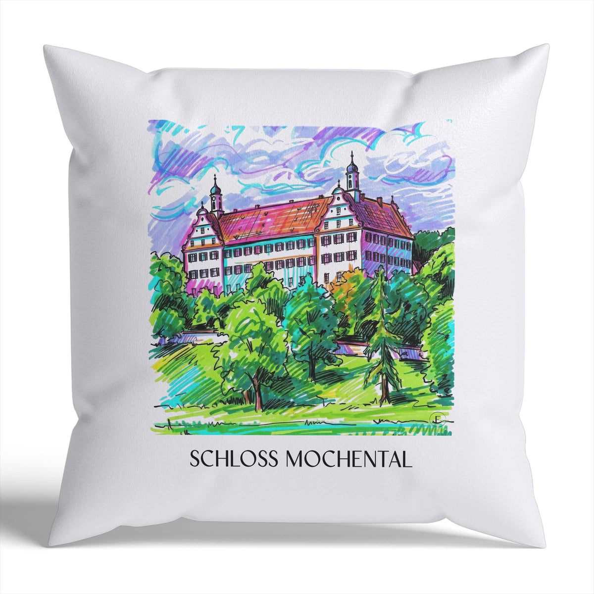 schloss-mochental-schwäbische-alb-deutschland-kissenbezug-graffiti