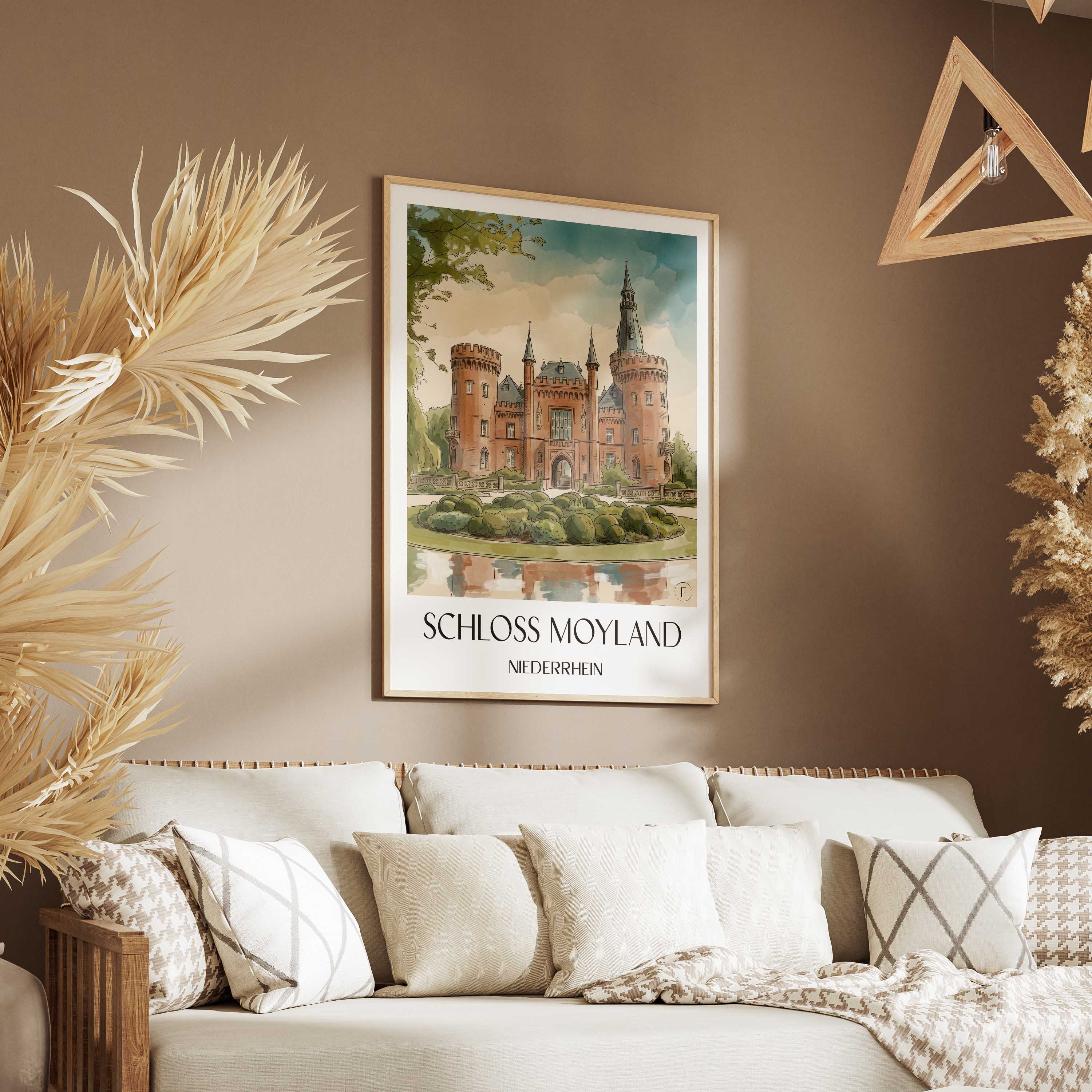 schloss-moyland-niederrhein-deutschland-poster-aquarell