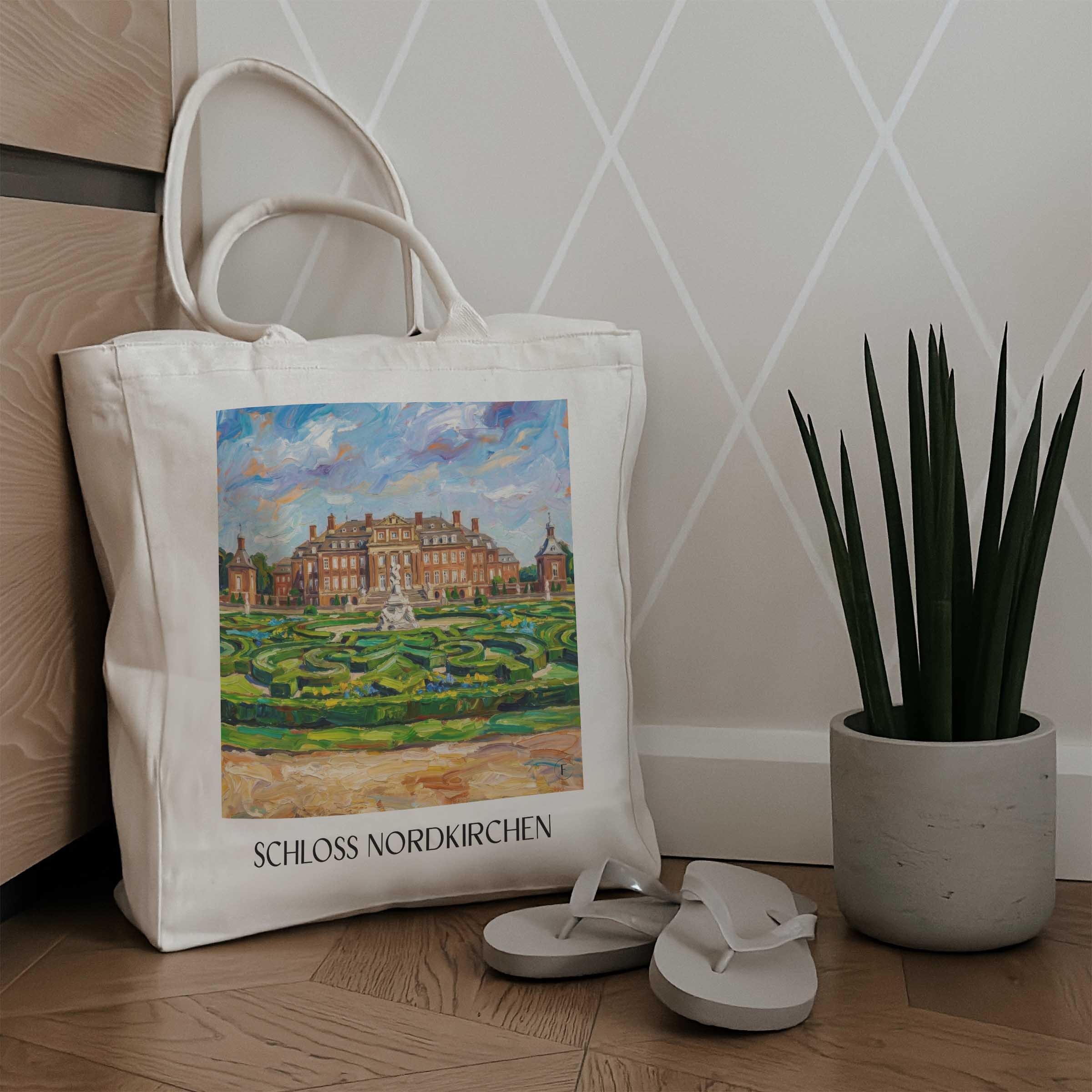 schloss-nordkirchen-münsterland-deutschland-einkaufstasche-oil-painting-oelgemaelde