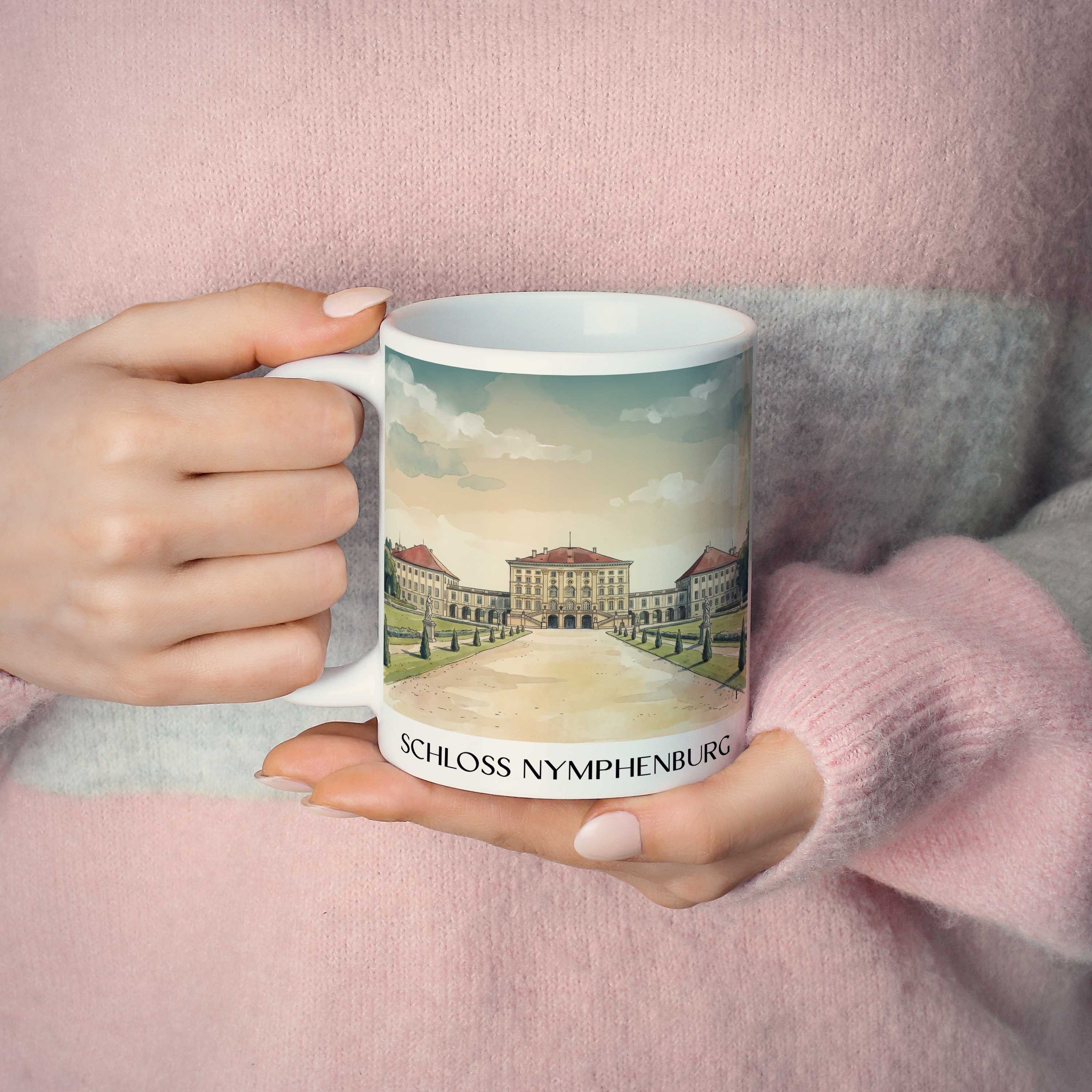 schloss-nymphenburg-münchen-deutschland-kaffeebecher-aquarell