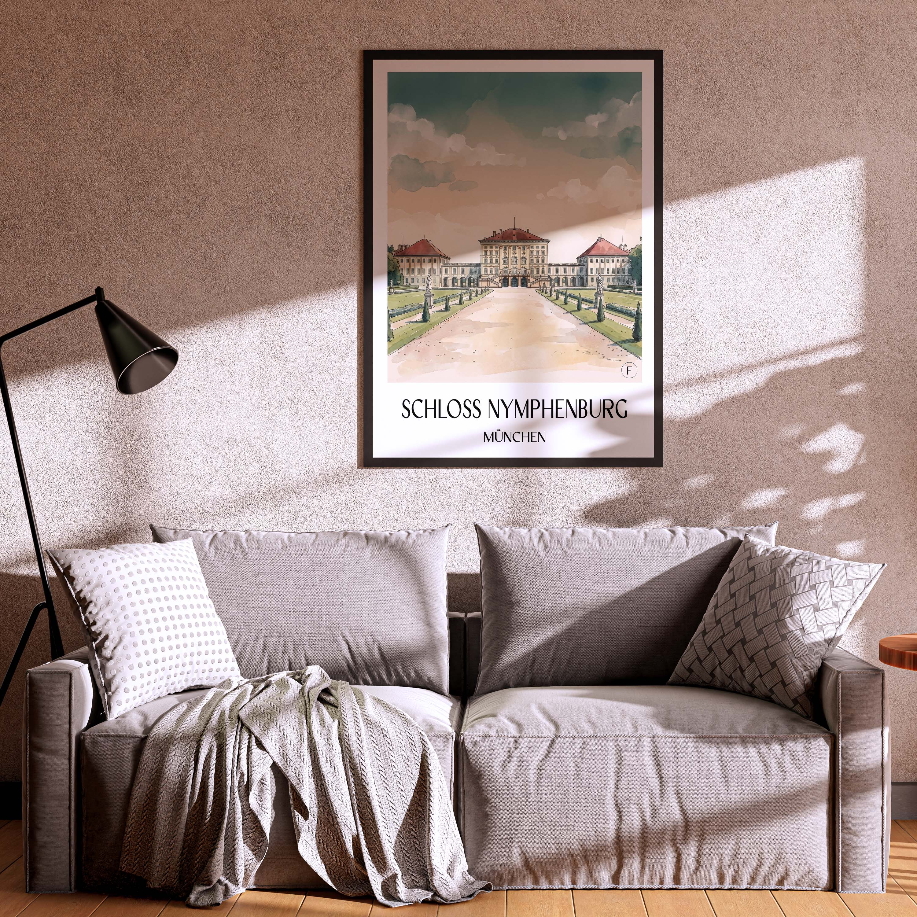 schloss-nymphenburg-münchen-deutschland-poster-aquarell