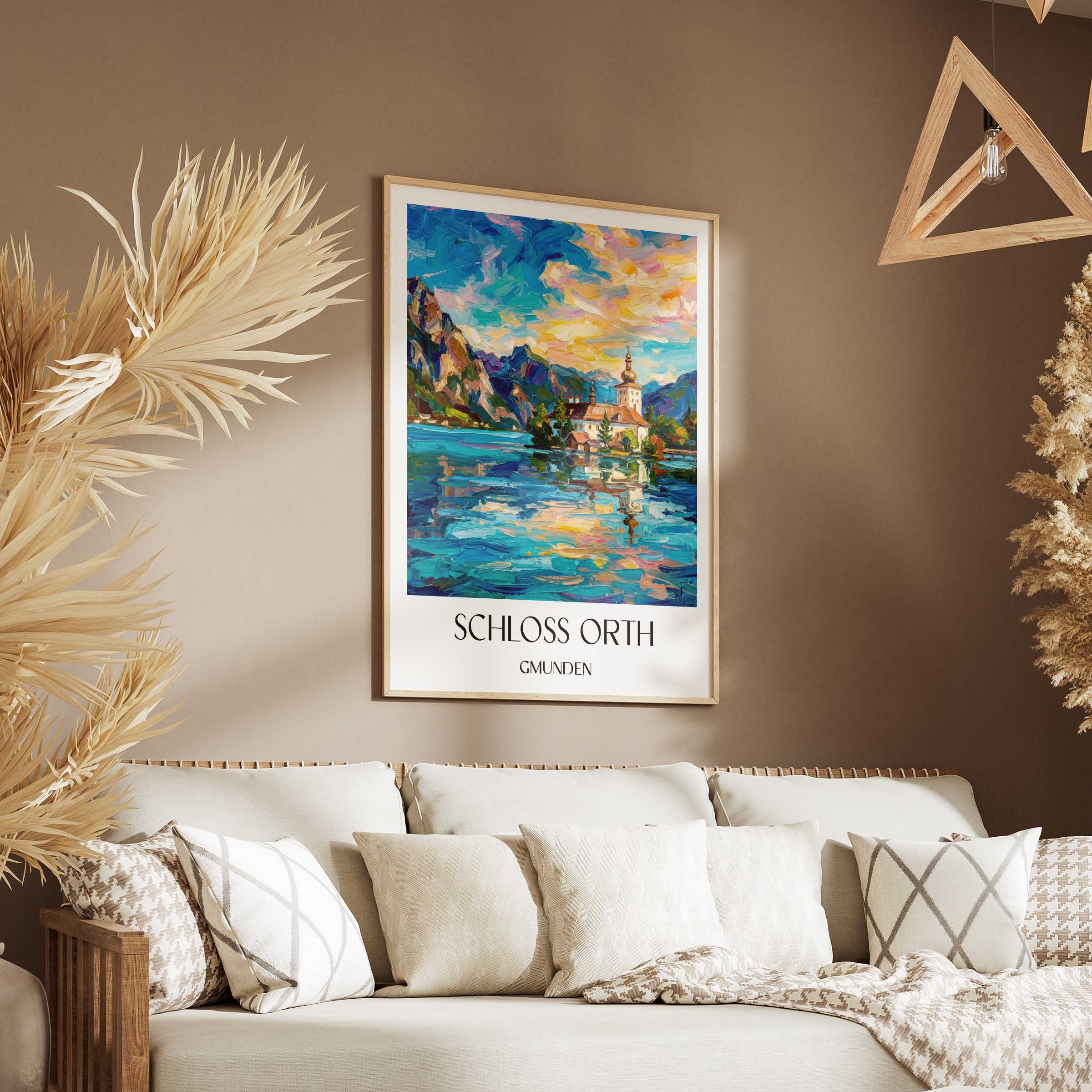 schloss-orth-gmunden-österreich-poster-oil-painting-oelgemaelde