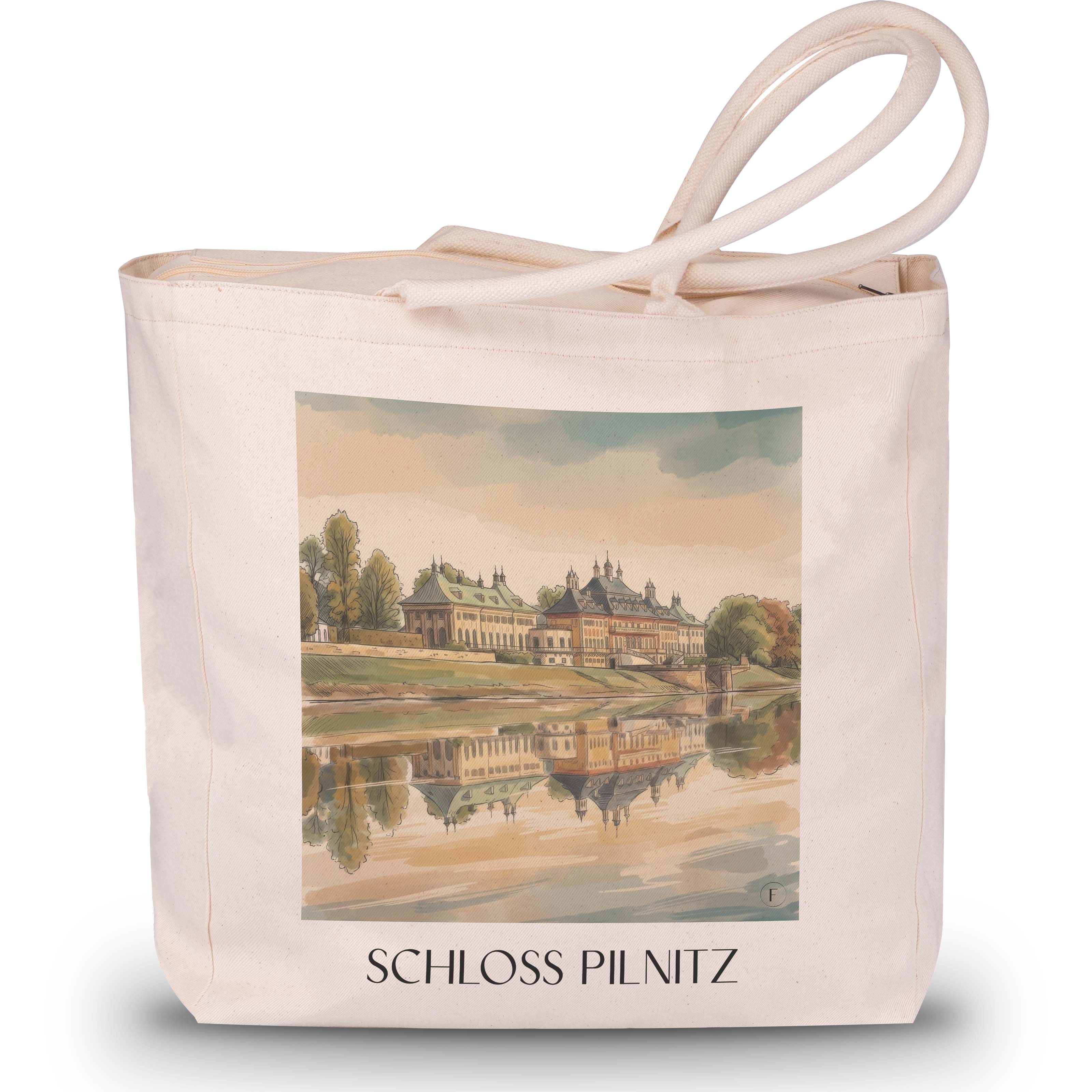 schloss-pilnitz-dresden-deutschland-einkaufstasche-aquarell