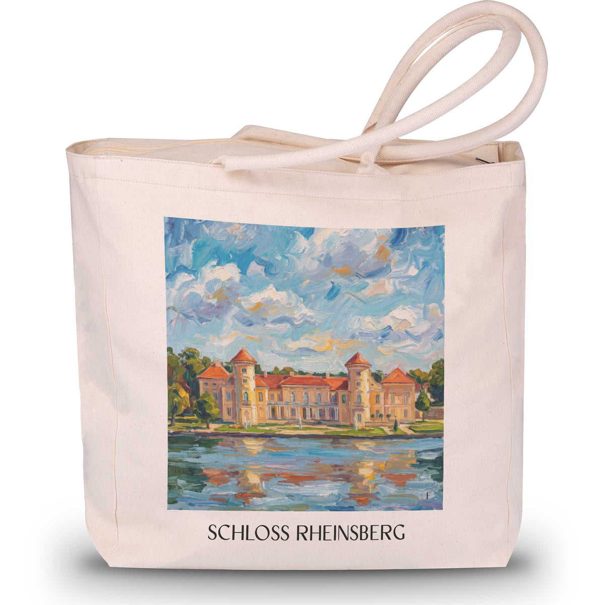 schloss-rheinsberg-brandenburg-deutschland-einkaufstasche-oil-painting-oelgemaelde