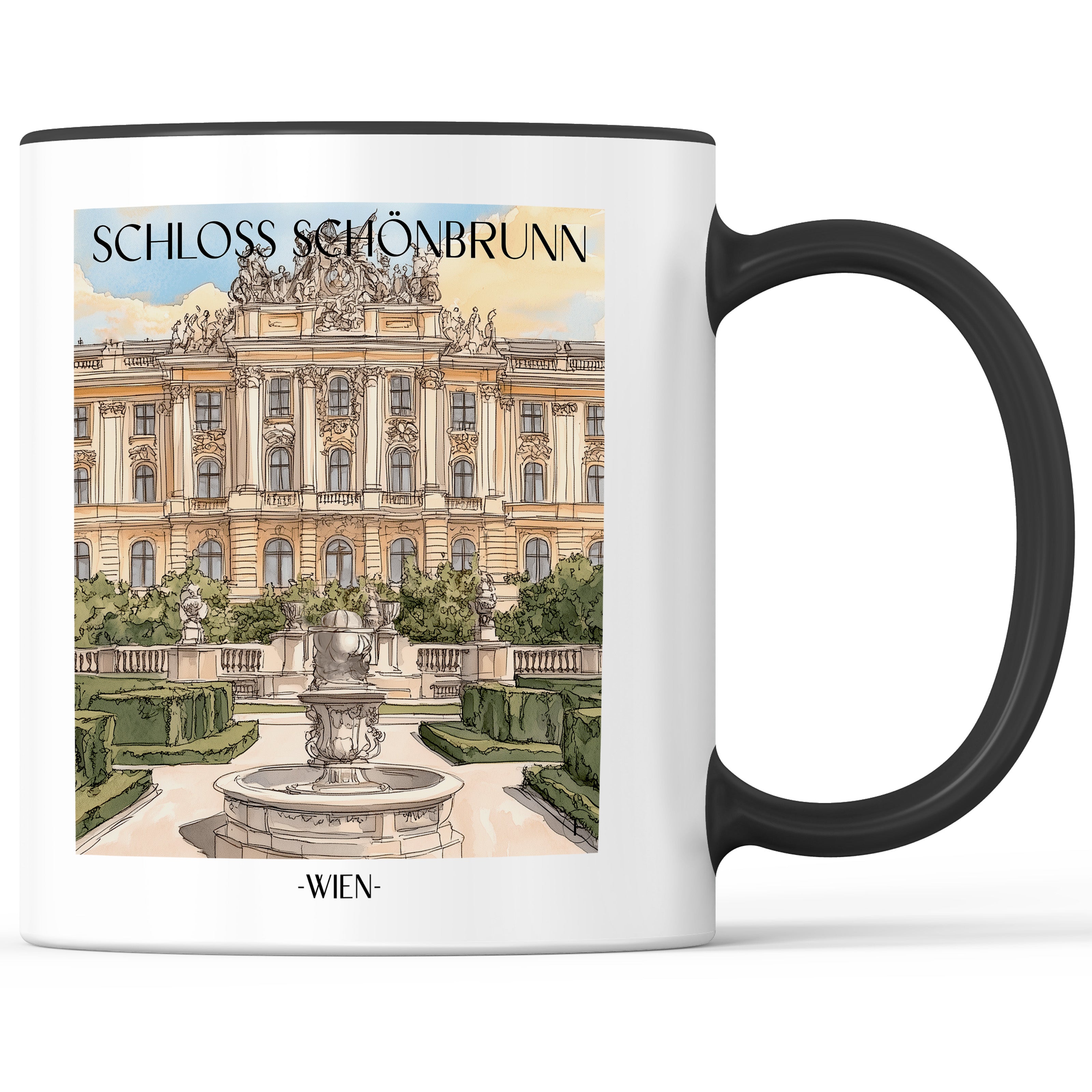 schloss-schönbrunn-wien-österreich-einkaufstasche-aquarell