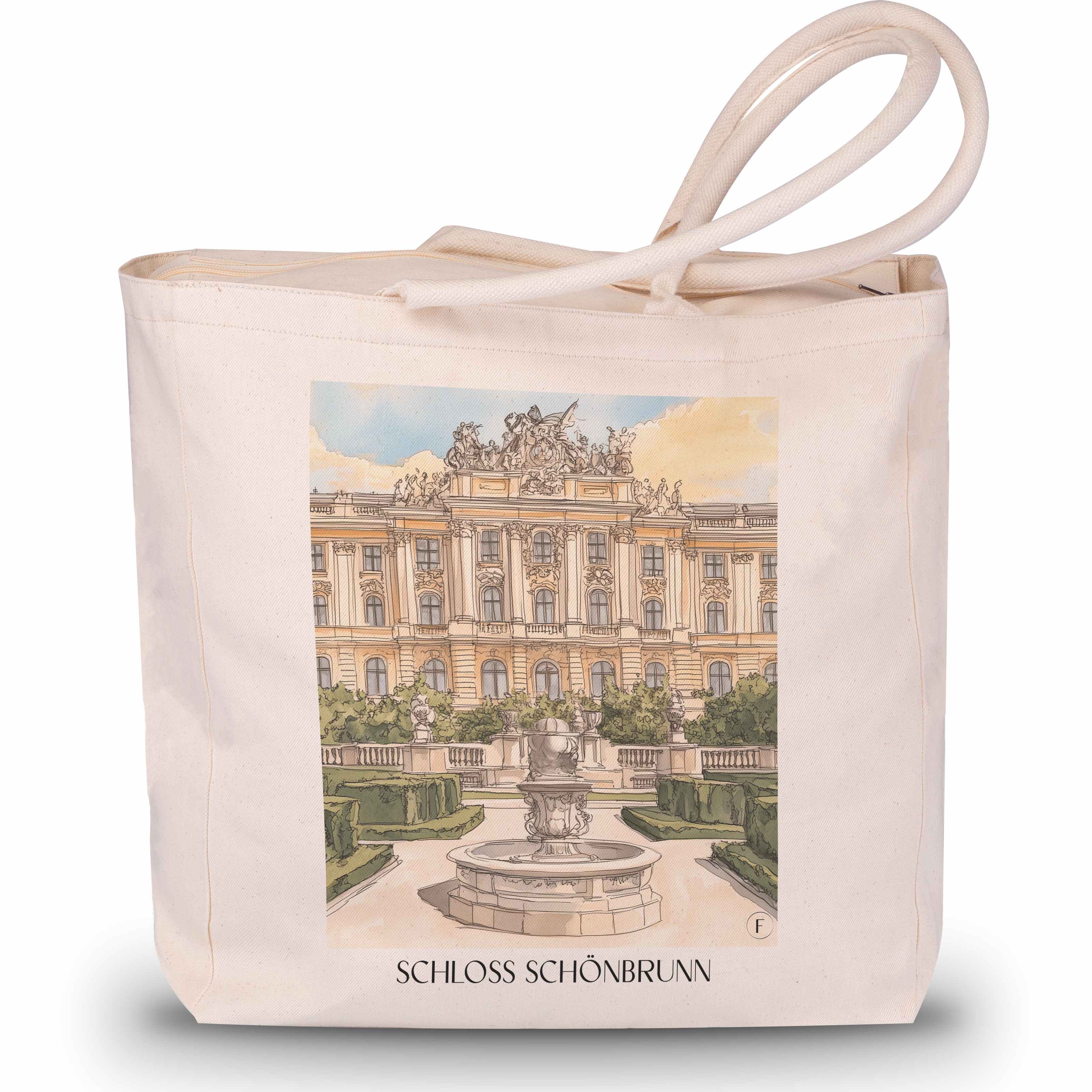 schloss-schönbrunn-wien-österreich-einkaufstasche-aquarell